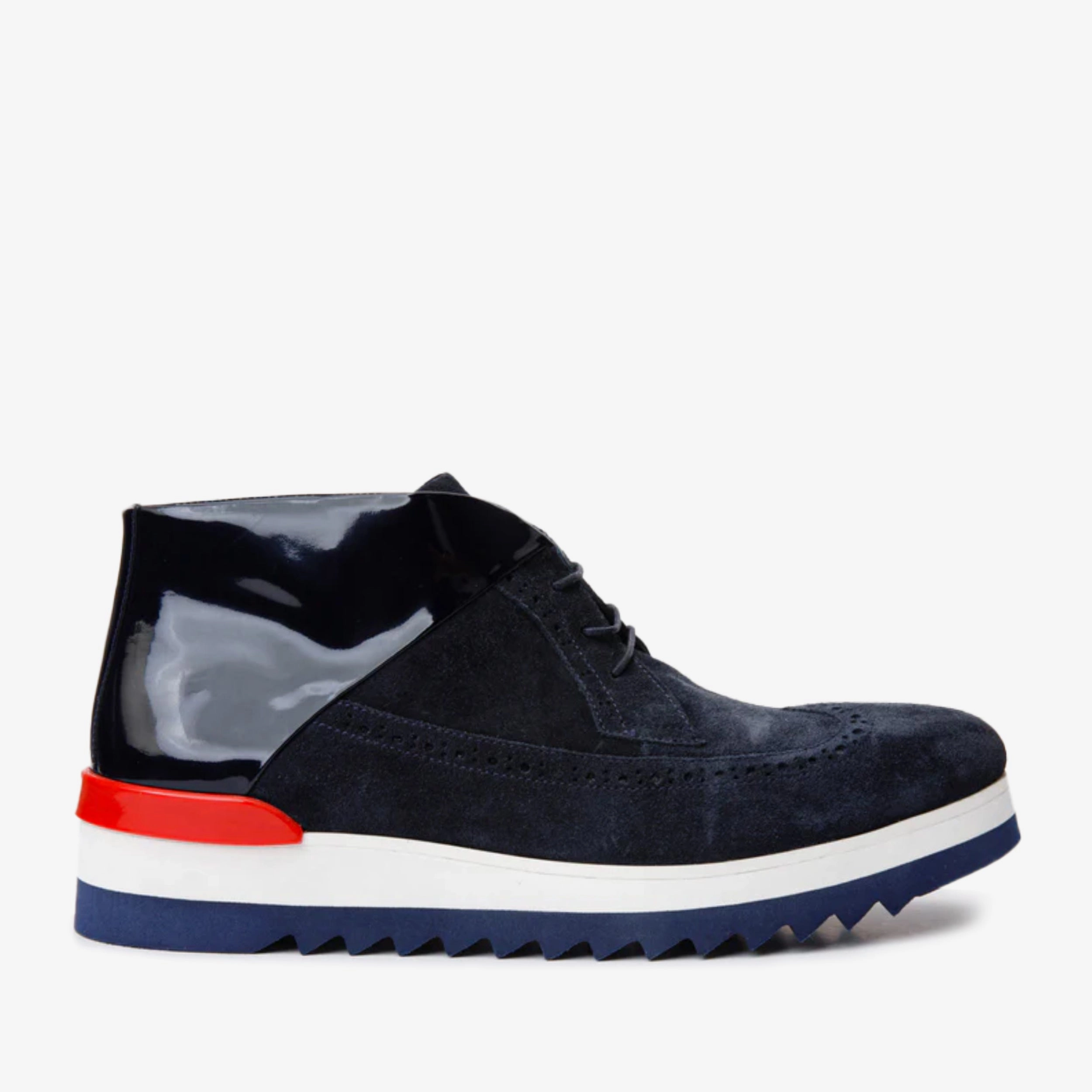 Fitness Trail SculptedDesign The Kagan Navy Blue Wingtip Chukka Men Sneaker Boot
