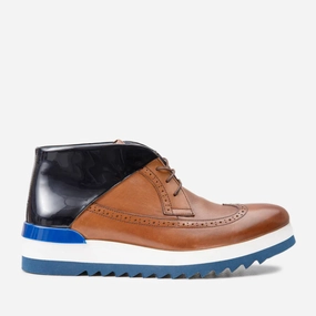 Sculpted stability The Kagan Tan Wingtip Chukka Men Sneaker Boot