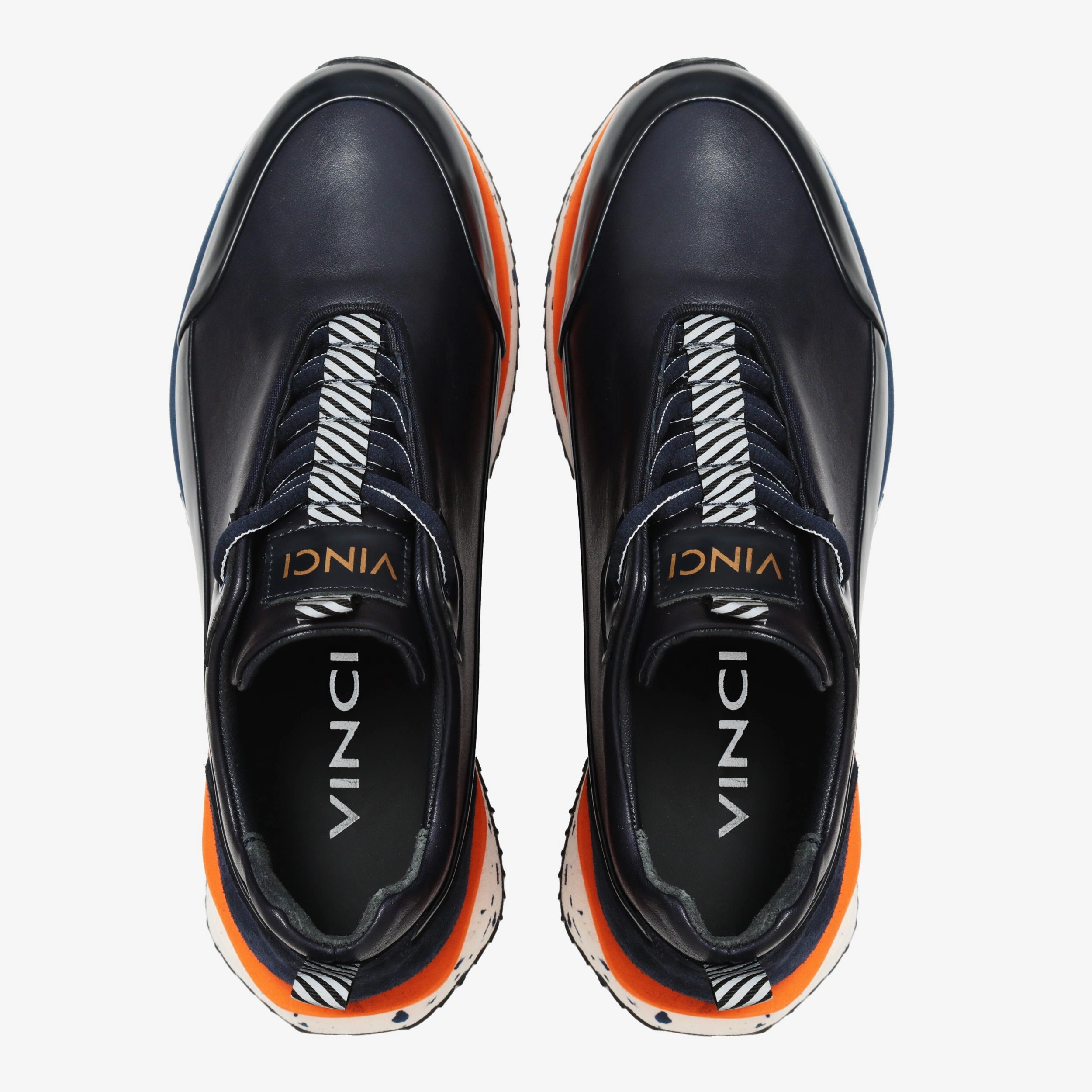 Run Control Performance Mode The Milford Navy Blue  Leather Men Sneaker