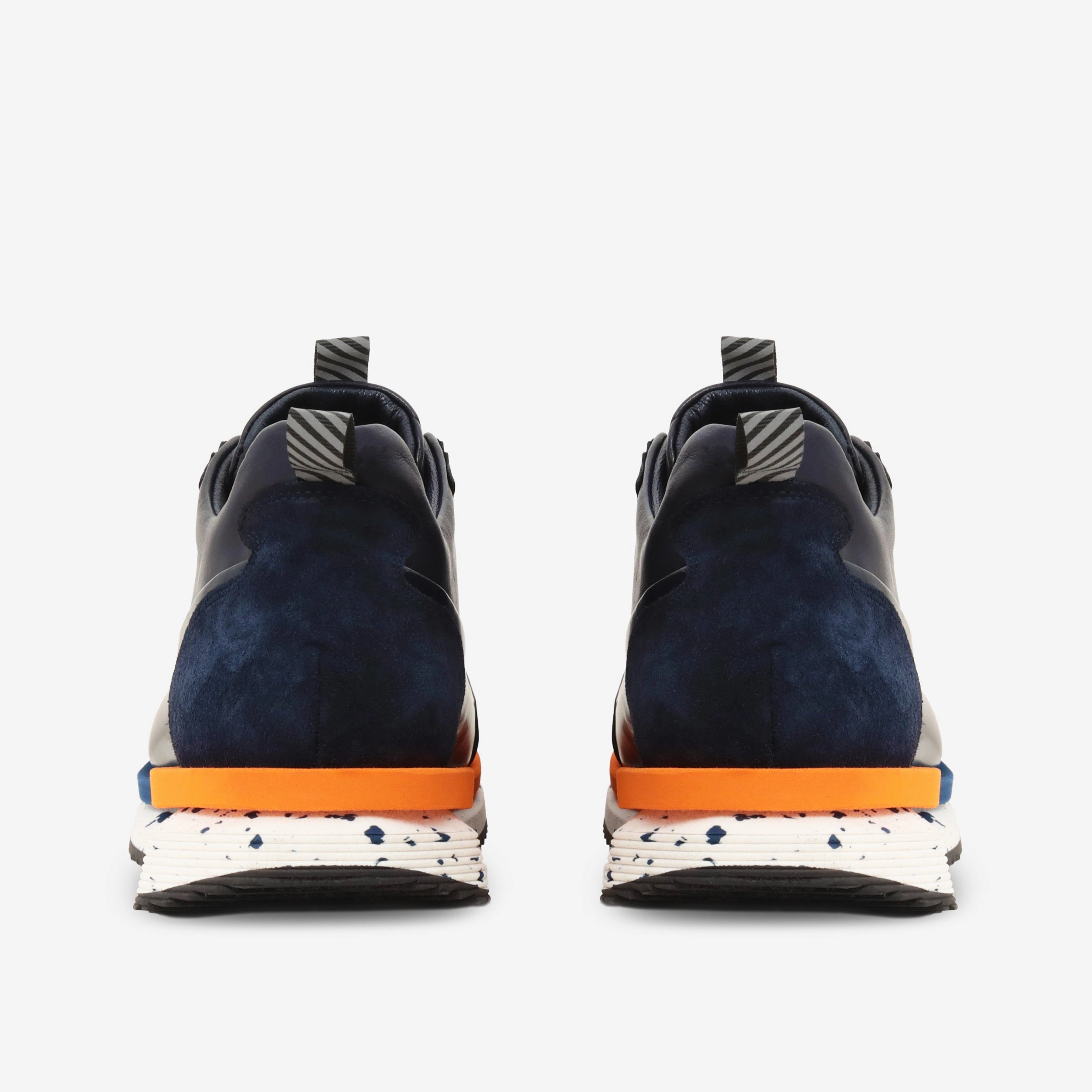 The Milford Navy Blue  Leather Men Sneaker Dynamic Fit Lacing