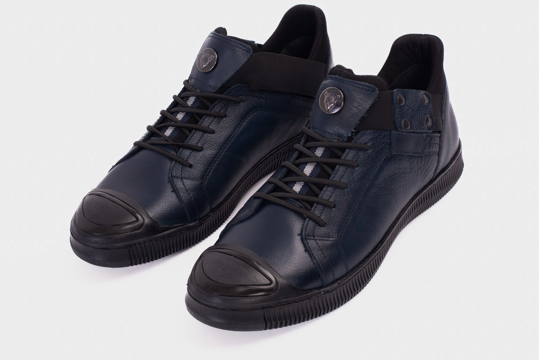 The Mumbai Navy Blue Leather Men Sneaker Final Sale! Neutral Stride