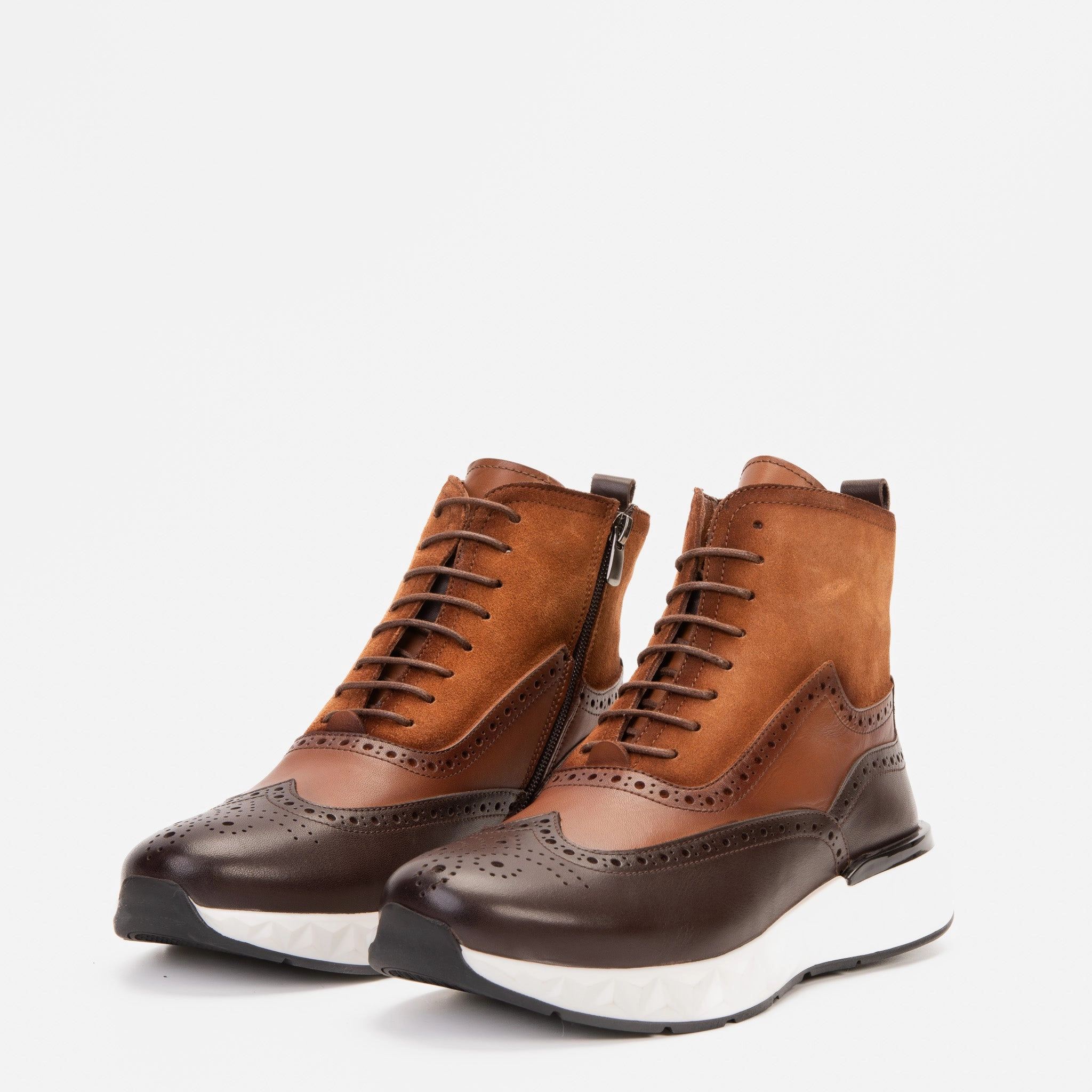 Perforated Tongue Fast Outing The Regent Brown Leather Wingtip Brogue Men Casual Boot