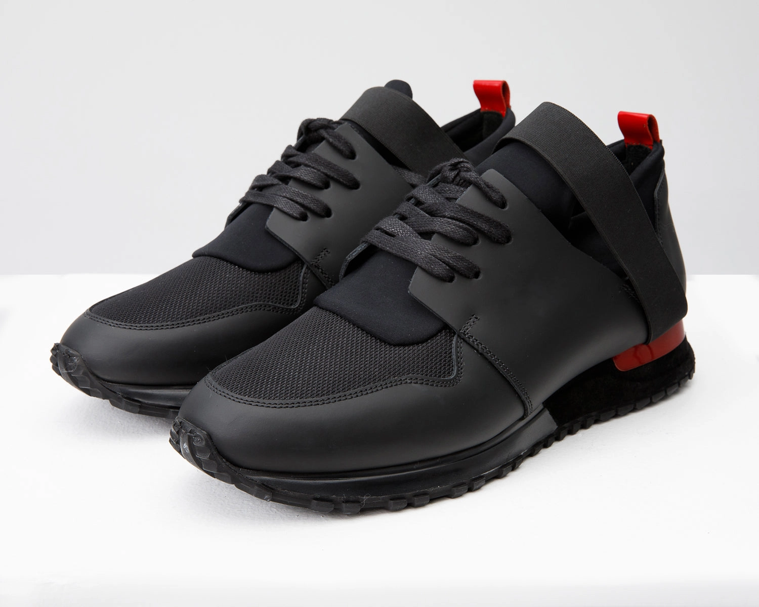 The Reno Black & Red Leather Men  Sneaker Final Sale! Style Move Perfect Fit