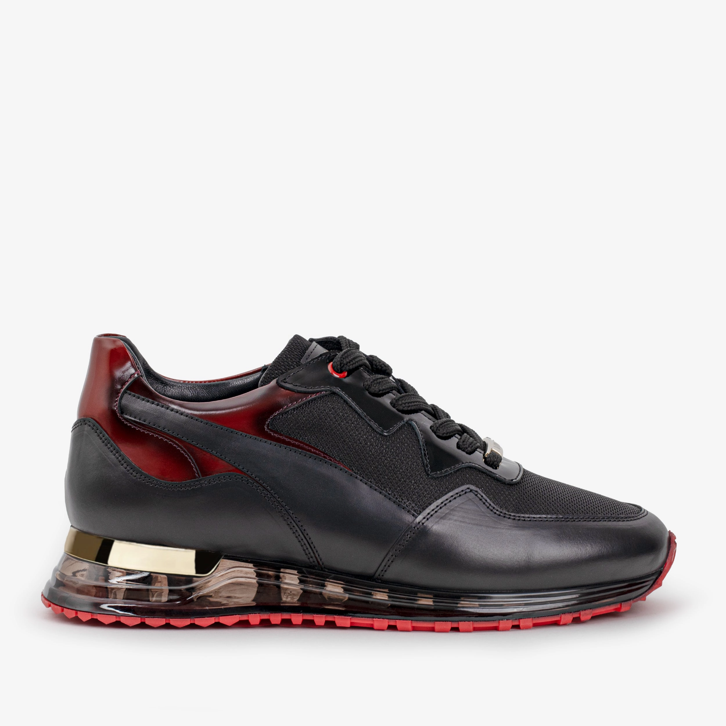 Ready Anywhere The Rialto Black & Red Patent Leather Men Sneaker