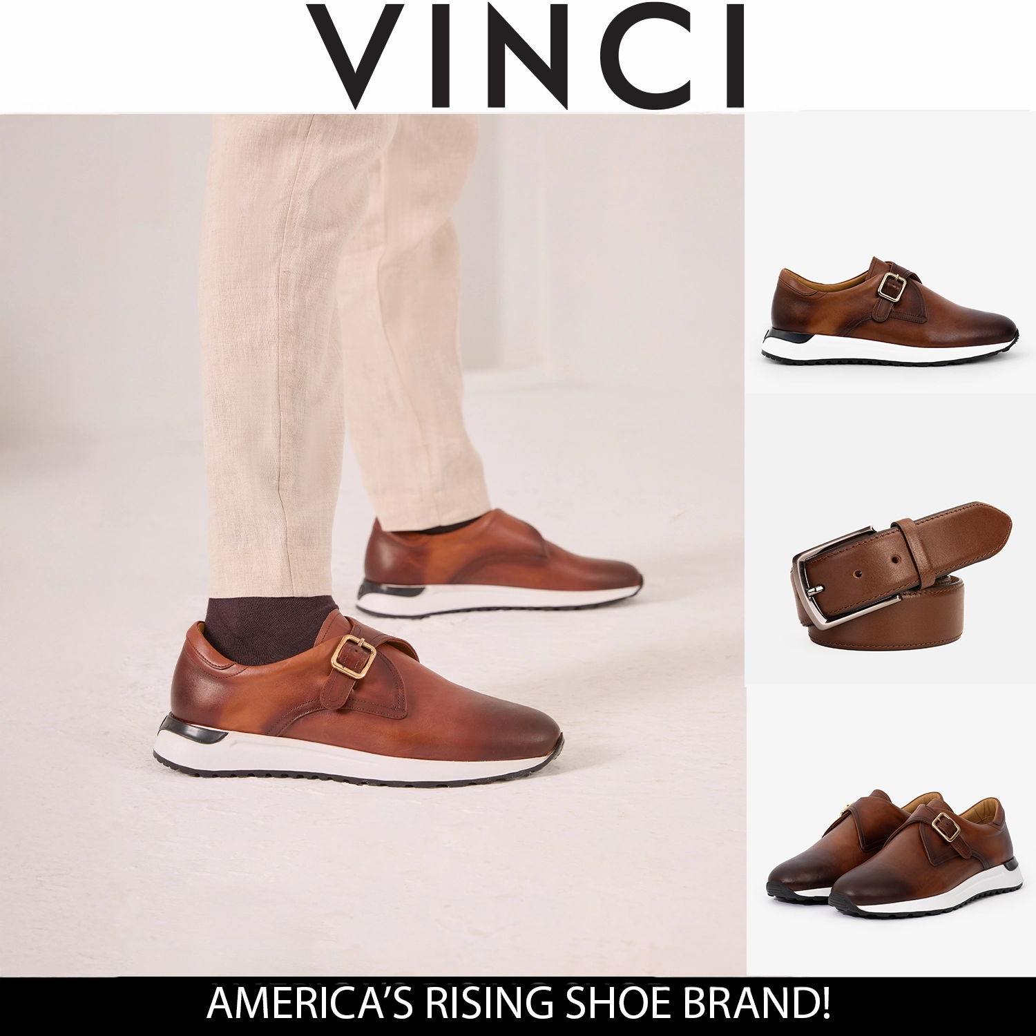 The Torino Tan Leather Men Sneaker Abrasion Resistant Upper