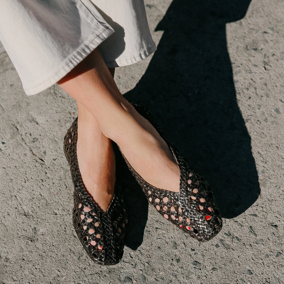 The Woven Paz - Espresso Leather Kitchen Safe