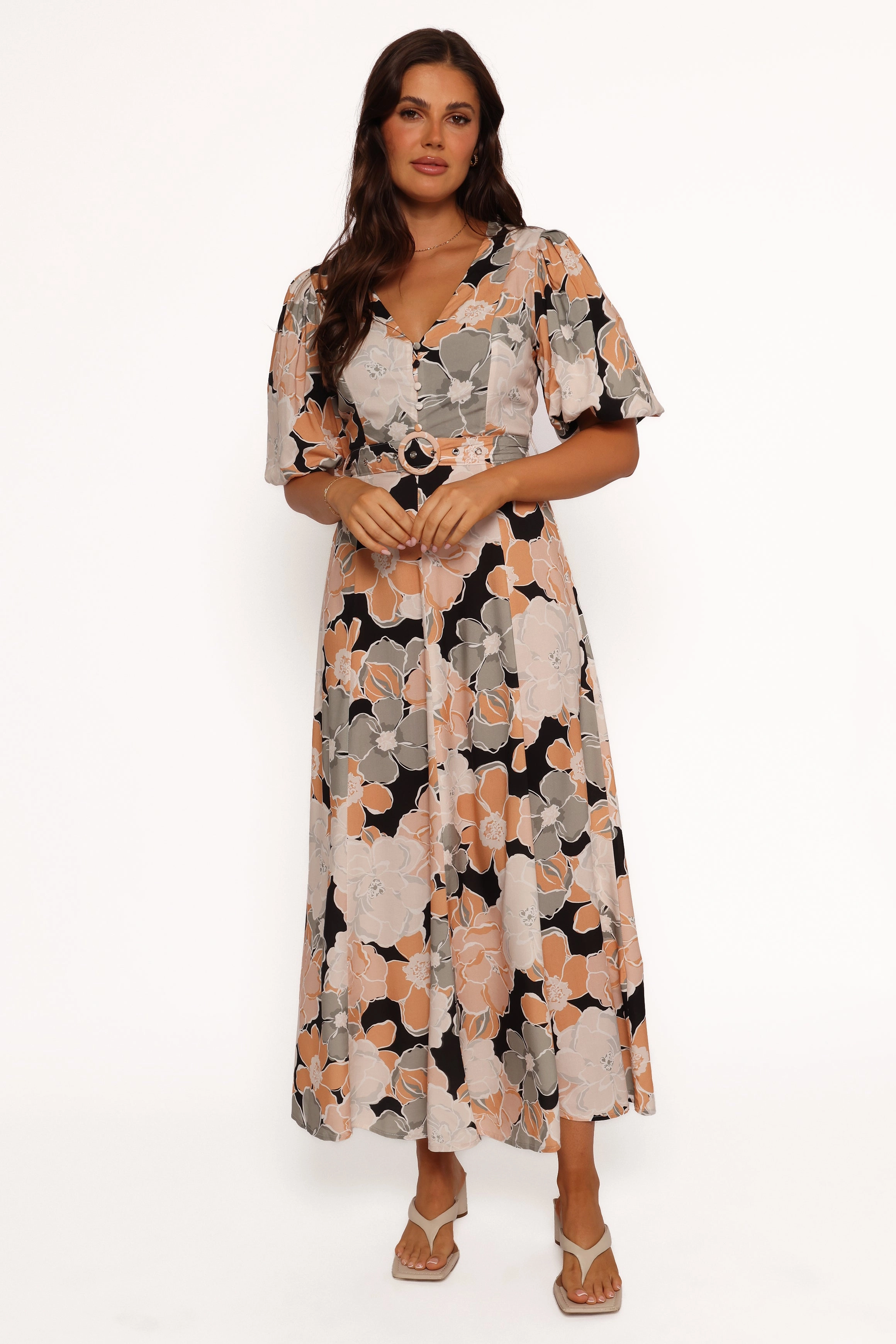 Refined Simplicity Smooth Vibes Tiarni Maxi Dress - Black Floral