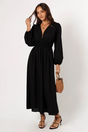 Family Vibe Cece Long Sleeve Maxi Dress - Black
