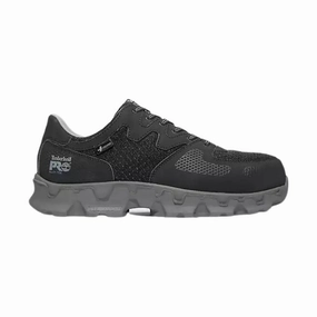 Oversized Tongue Timberland PRO Men's Powertrain Alloy Toe ESD Work Shoes - Black/Grey