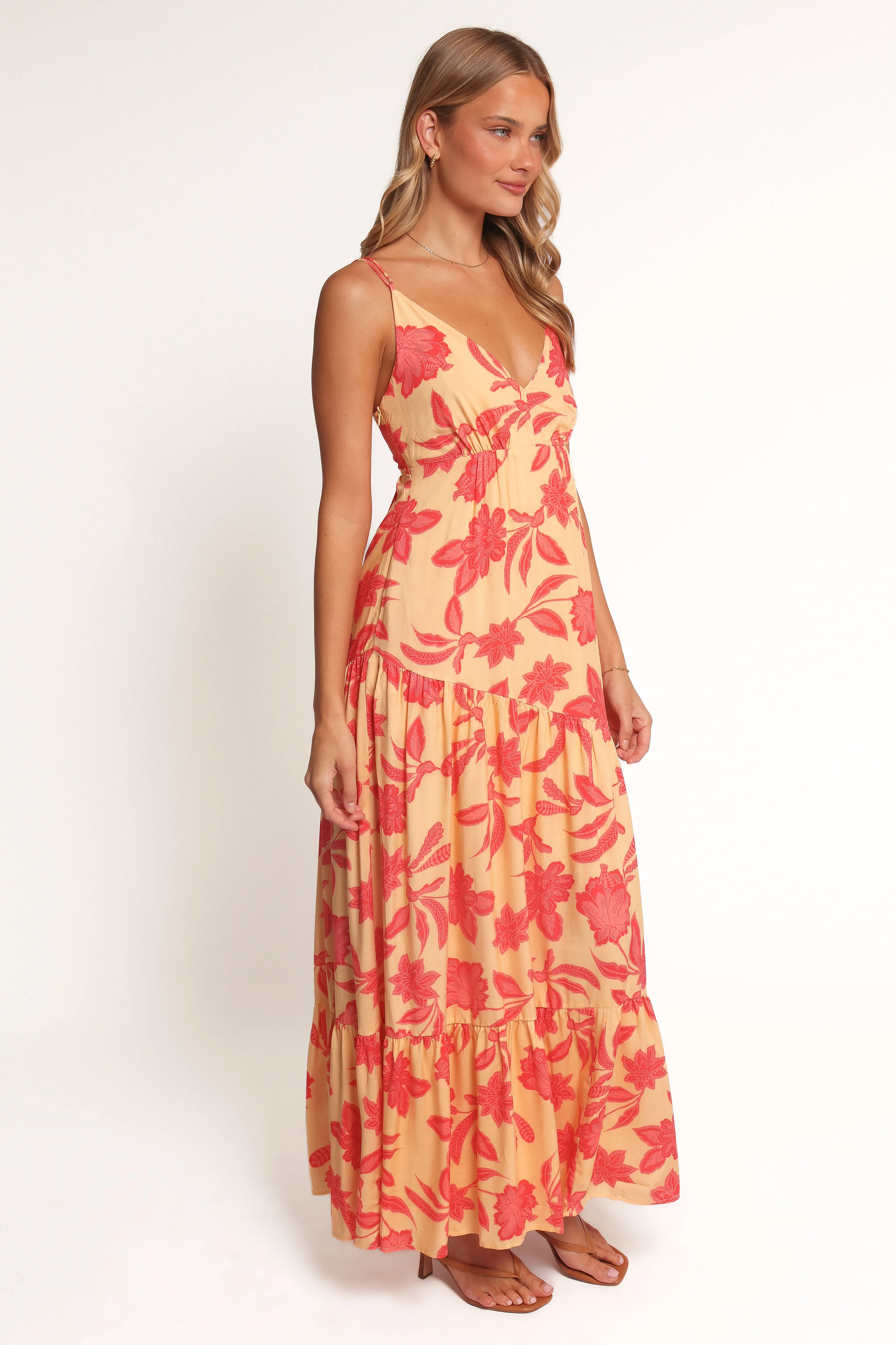 Forbes Maxi Dress - Red Floral Fit For All