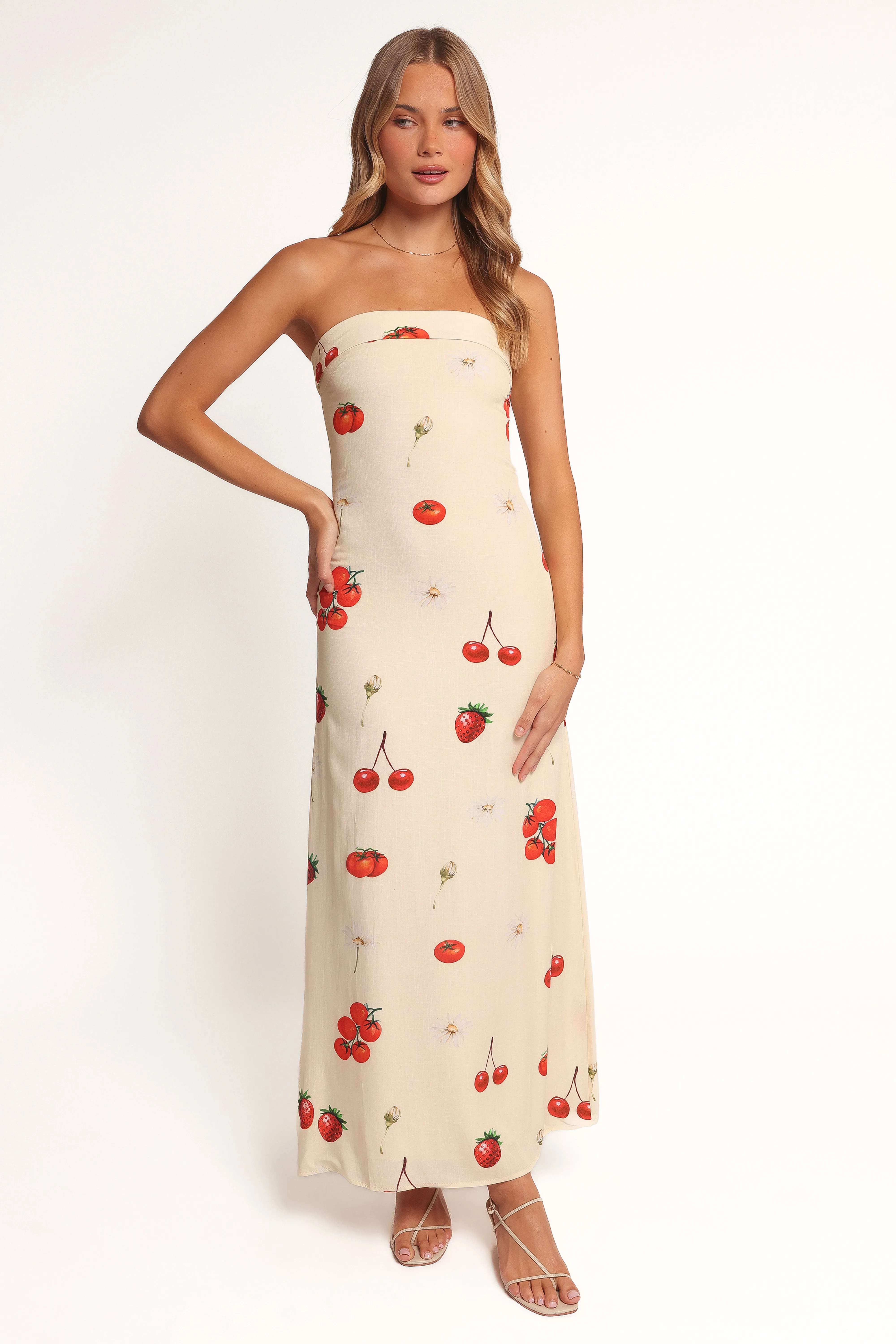 Classic Vibe Adela Maxi Dress - Tomato Print
