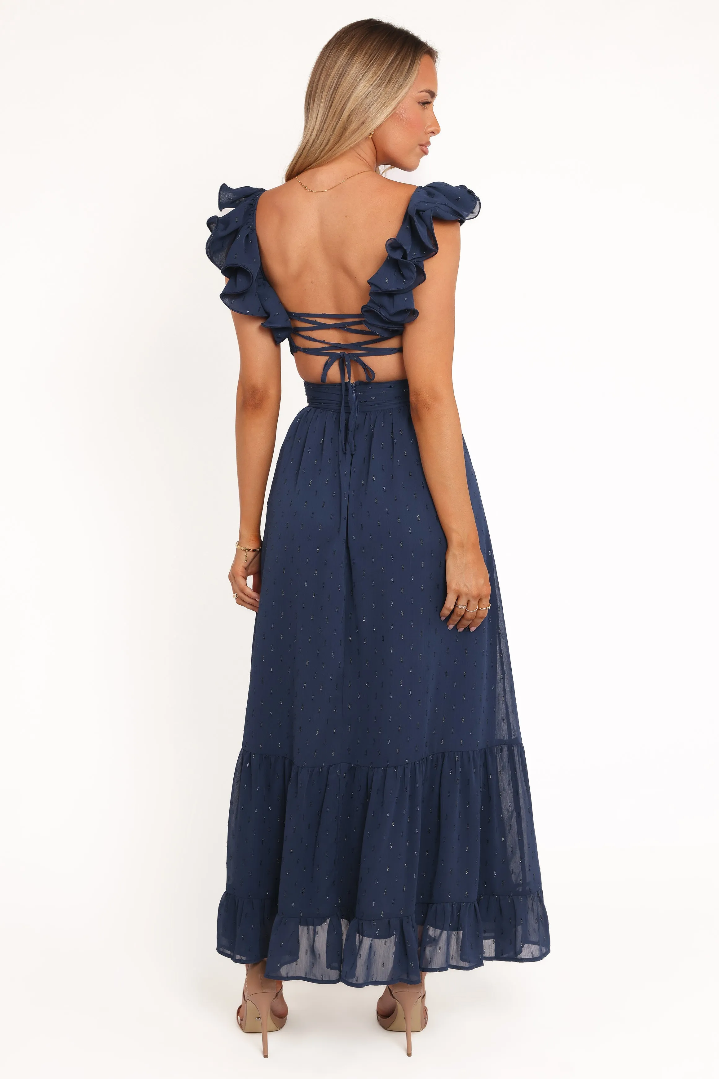 Fitted Style Anti-bacterial Harmony Maxi Dress - Navy