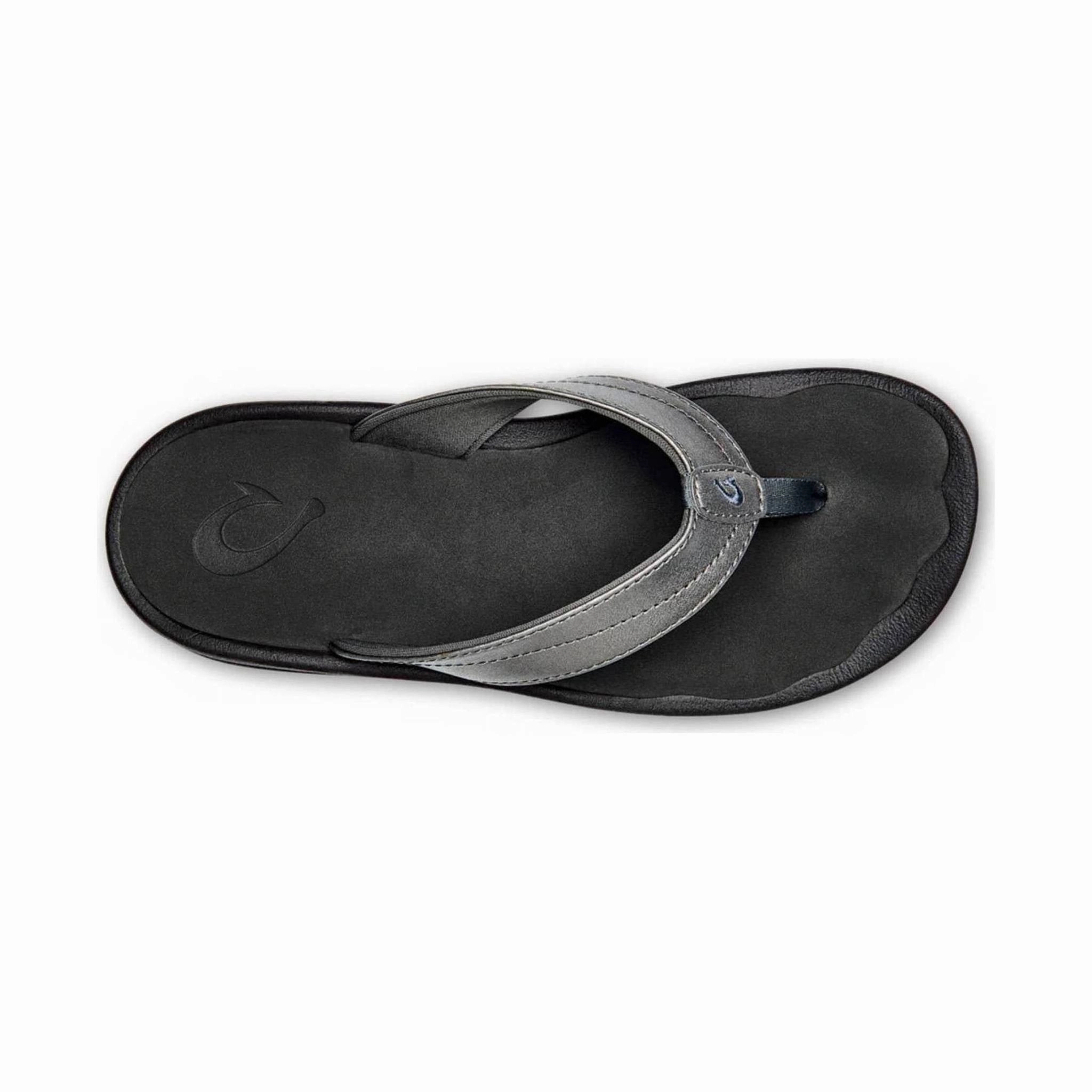 Flexible Soft Open Toe Casual Shoes OluKai Women's Ohana Sandals - Pewter Black