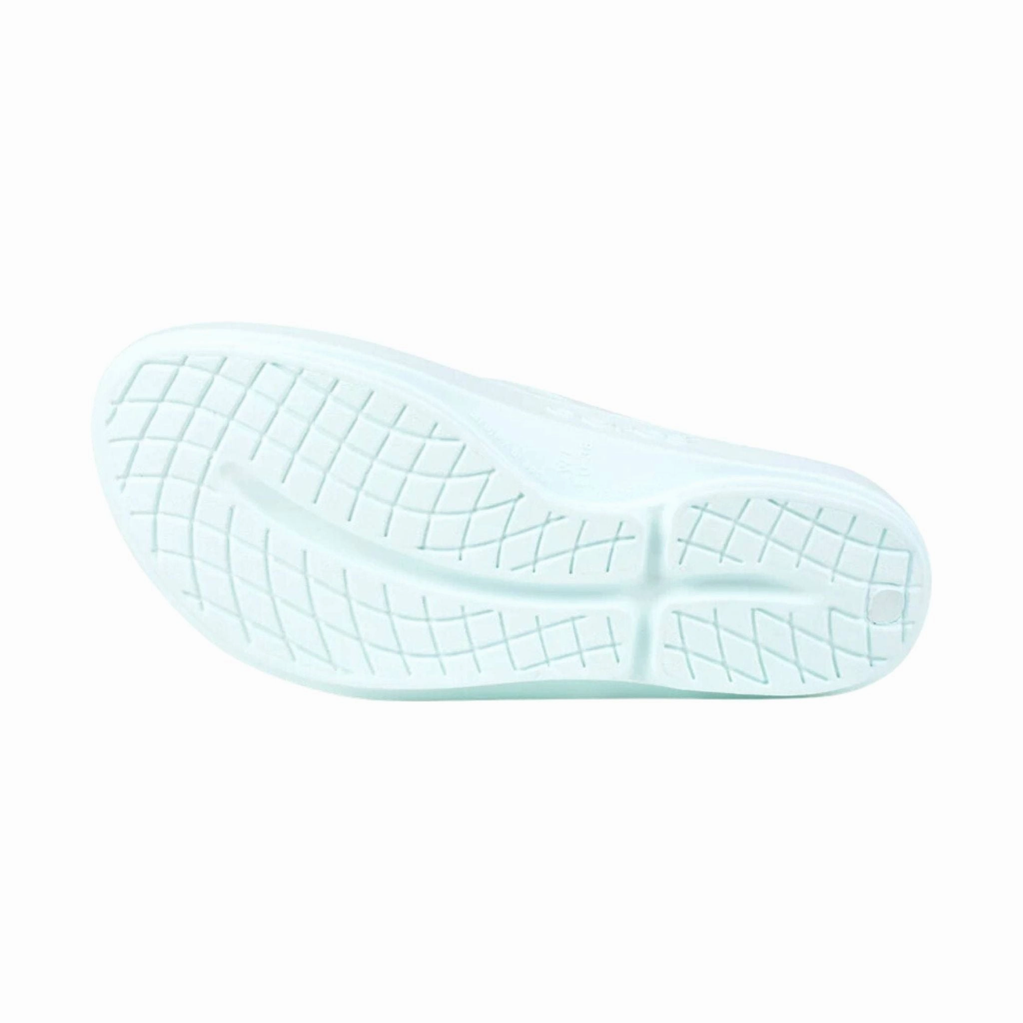 OOfos Women's OOlala Luxe Sandal - Frost Sporty Footwear Flat Sole