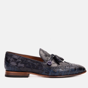 Desert Jog The Istanbul Navy Blue Leather Tassel Loafer Men Shoe