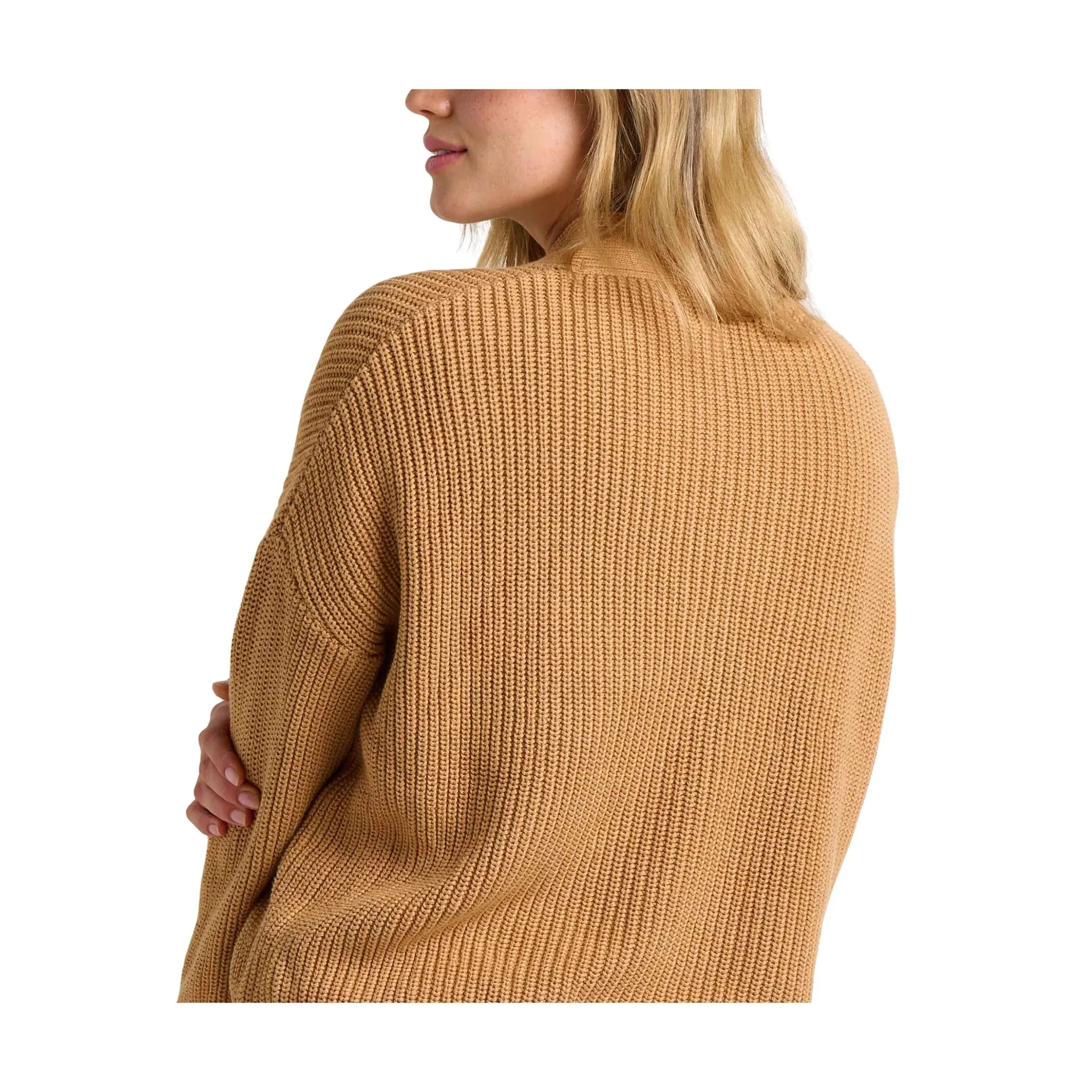 Toad & Co Women's Bianca Shaker Cardigan - Camel Trendy Layer
