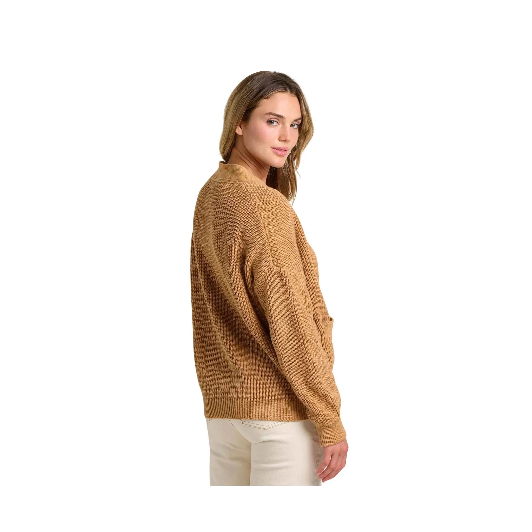 product market share Toad & Co Women's Bianca Shaker Cardigan - Camel