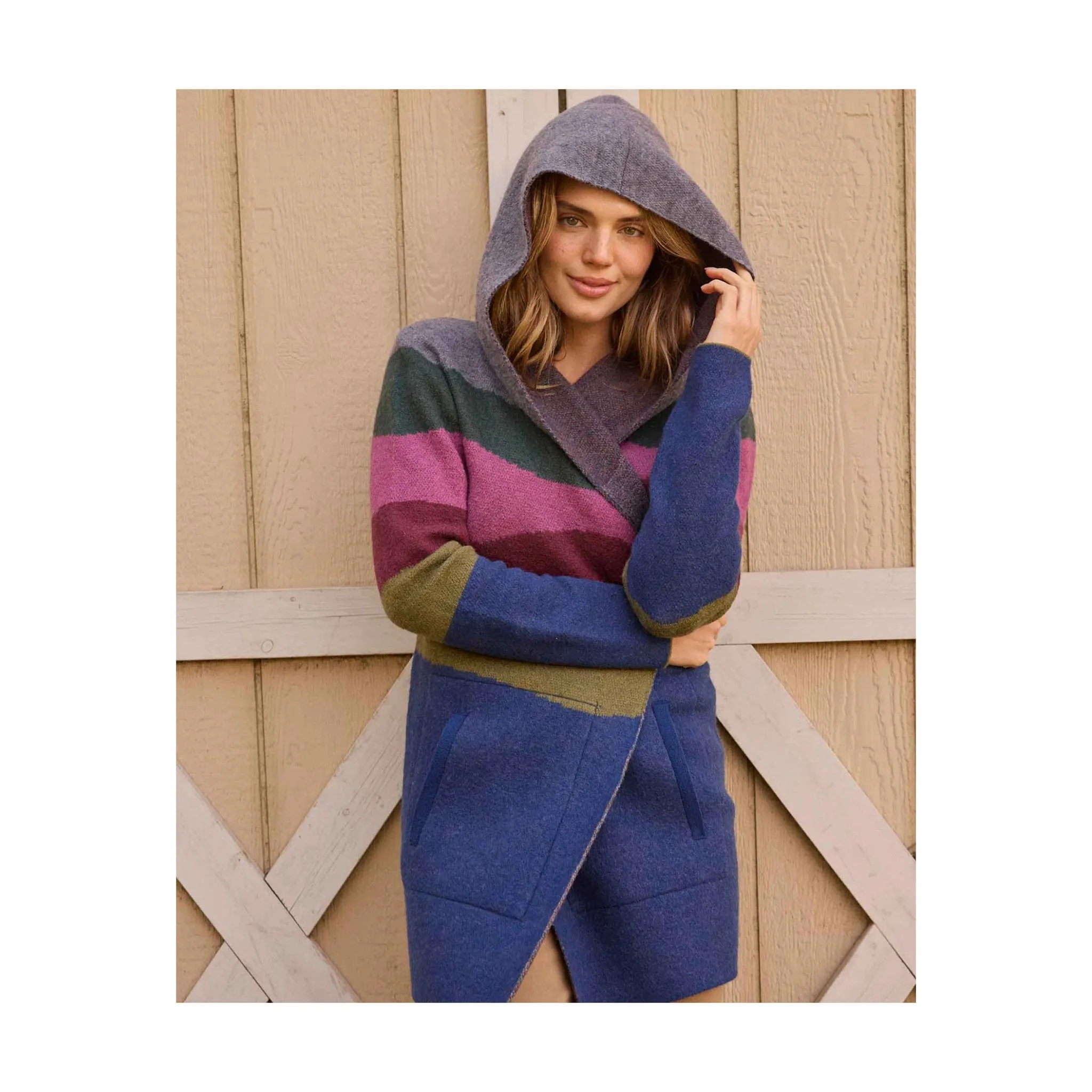 product packaging product thermal lining insulation Toad & Co Women's Merino Heartfelt Hoodie - Midnight Landscape