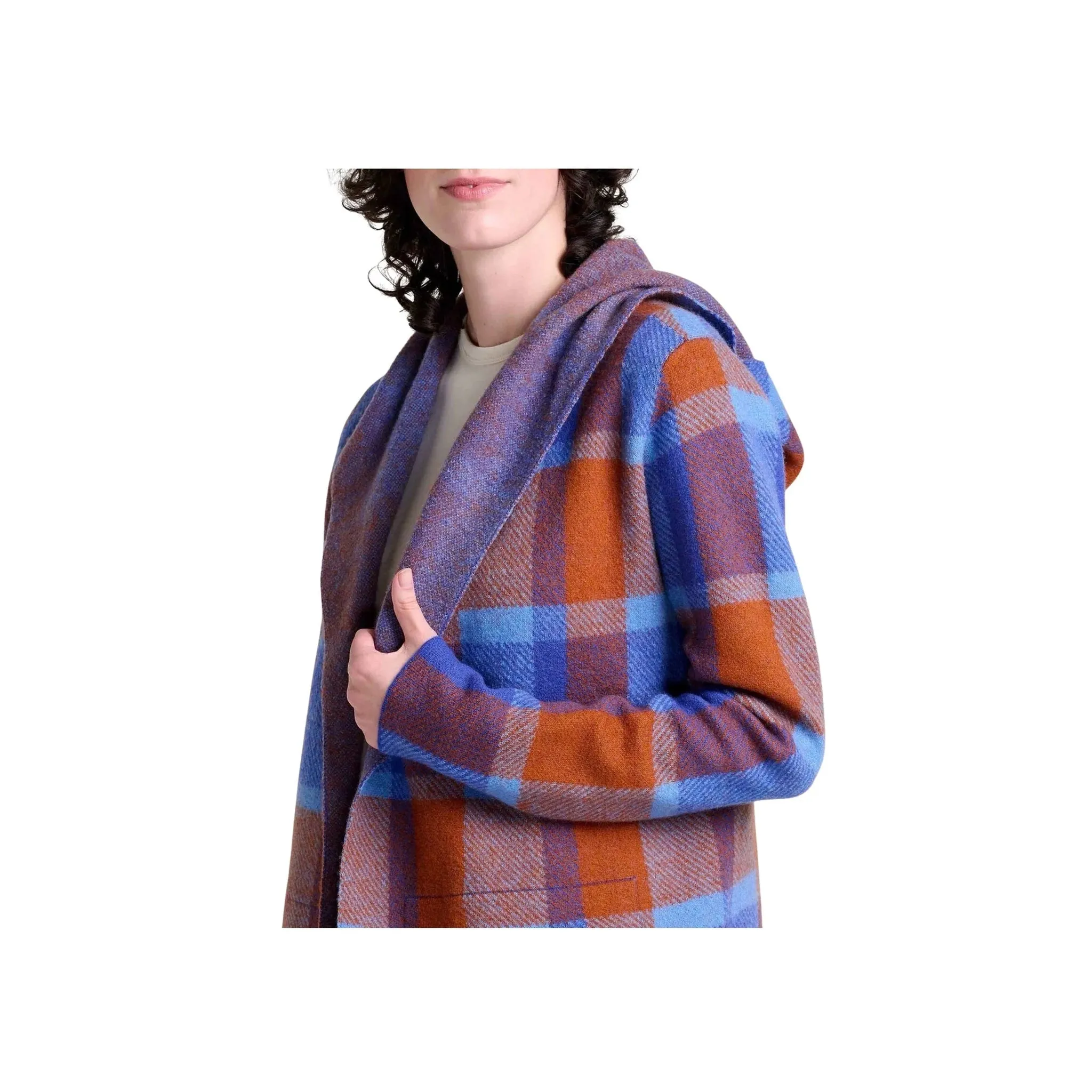 All-Weather Comfort thermal Toad & Co Women's Merino Heartfelt Hoodie - Umber Plaid