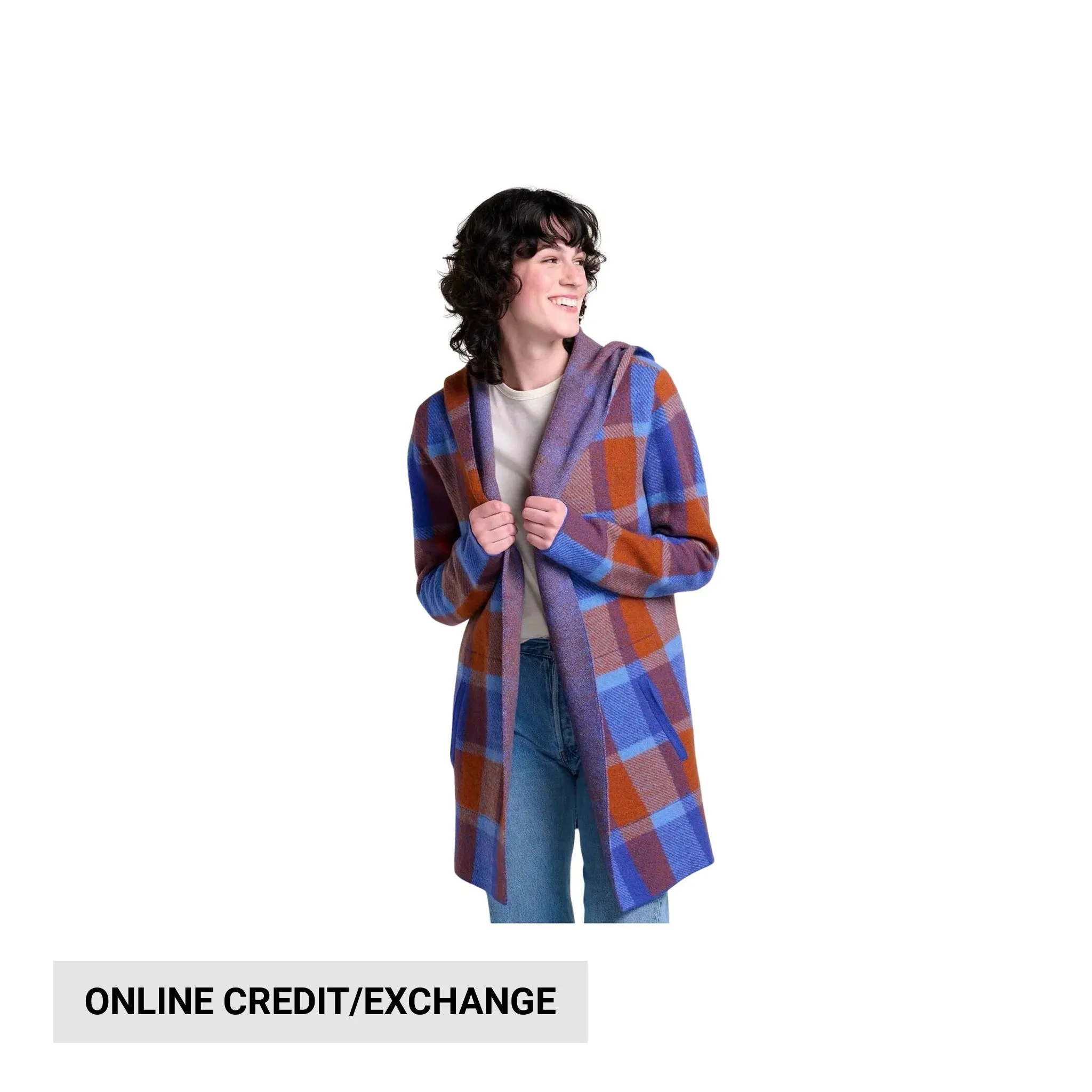 product fringe edginess Muscular Frame Toad & Co Women's Merino Heartfelt Hoodie - Umber Plaid