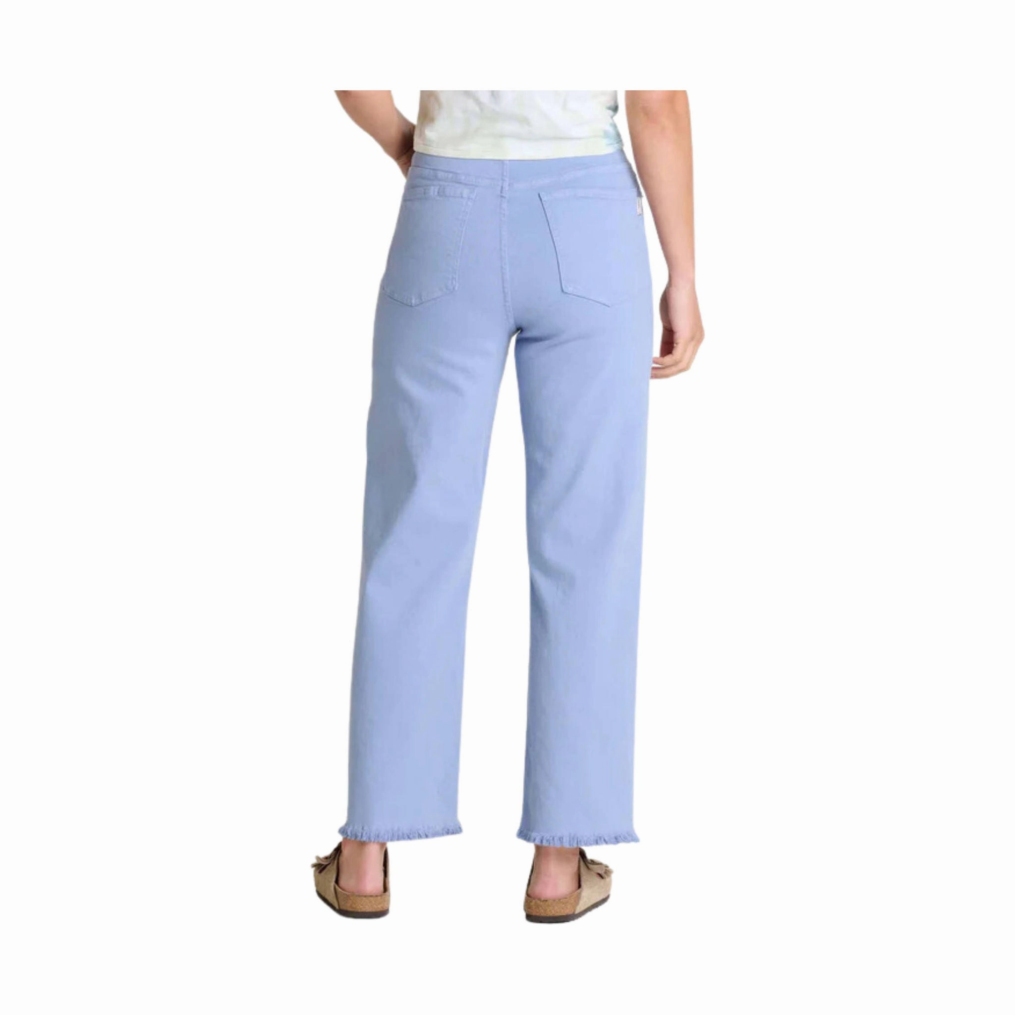 Toad & Co Women's Balsam Seeded Cutoff Pant - Weathered Blue Lightweight Wear