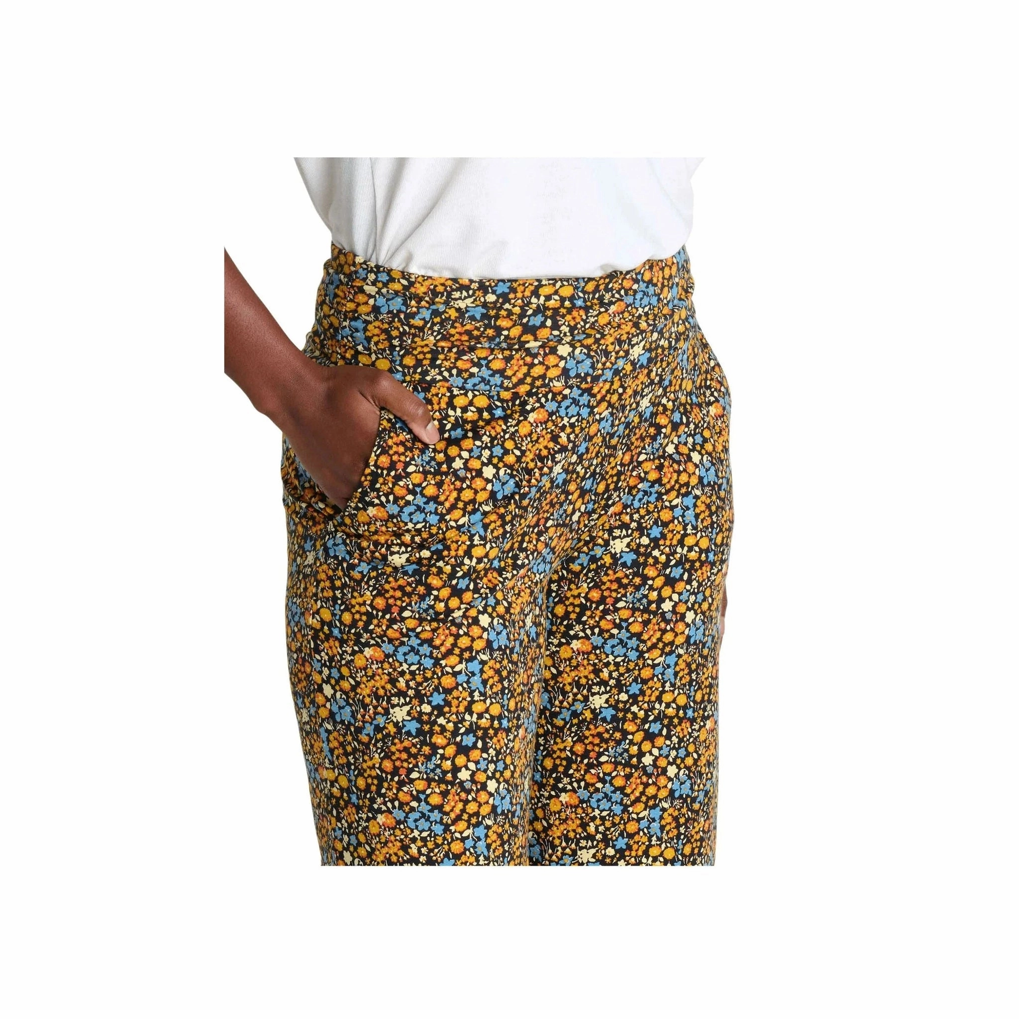 Cozy and Relaxed Toad & Co Women's Chaka Pull On Pant - Black Ditsy Print