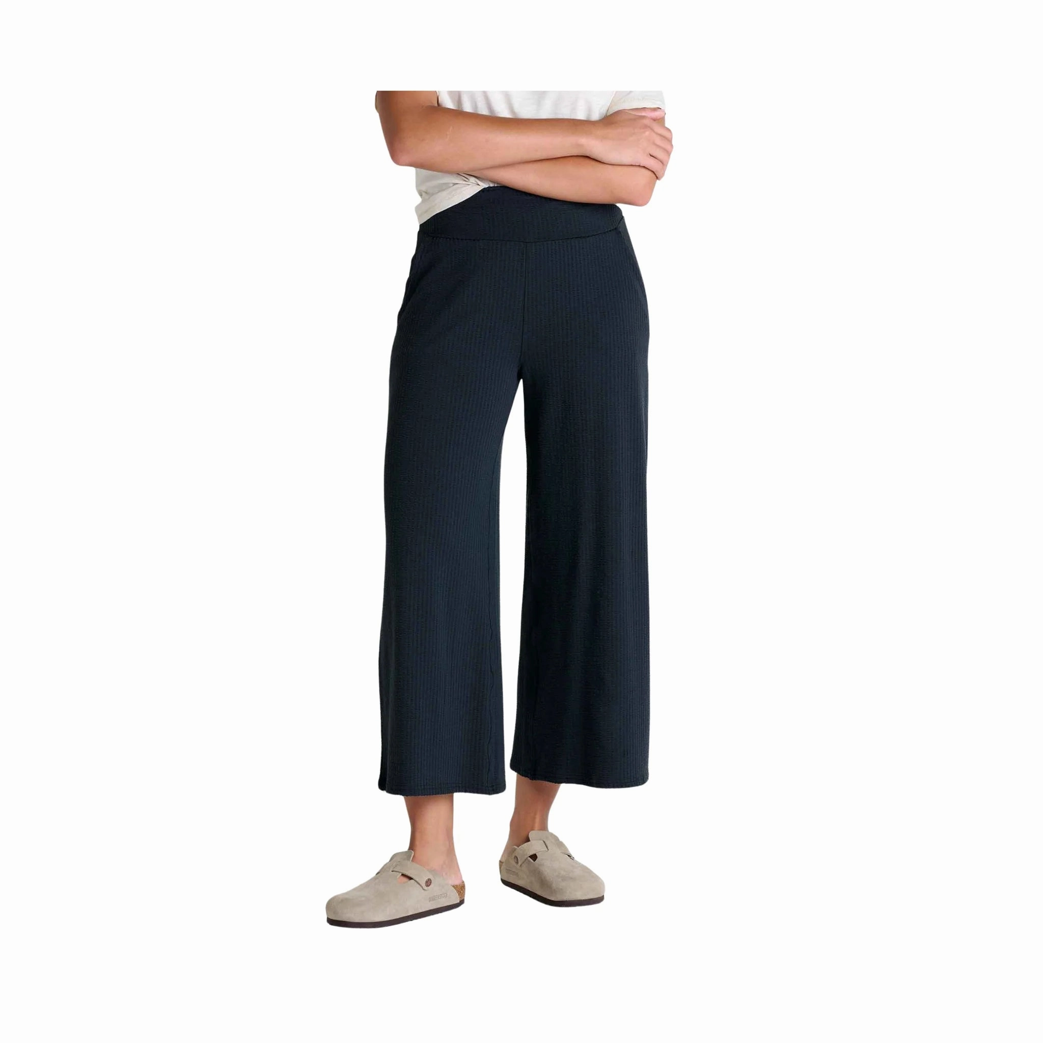 Flattering Design Wear Toad & Co Women's Chaka Pull On Pant - Black Texture