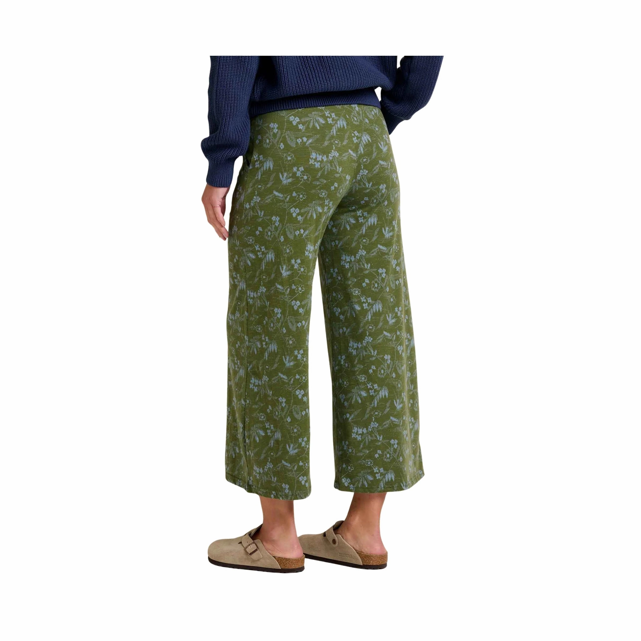 Toad & Co Women's Chaka Pull On Pant - Chive Sketch Print AntiSlipGrip Odor Control Fabric