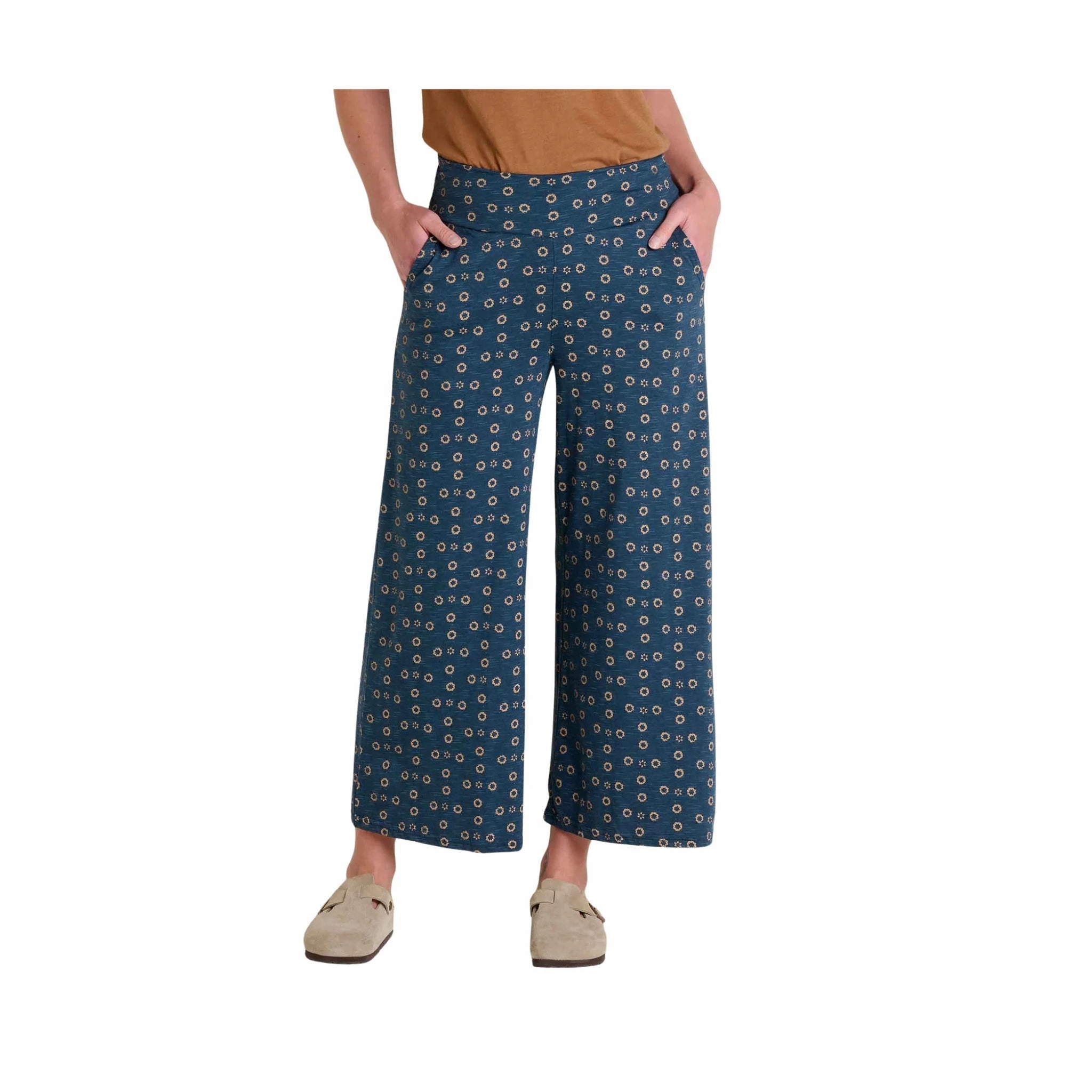 LightweightWeave SoftLining Toad & Co Women's Chaka Pull On Pant - Midnight Star Geo