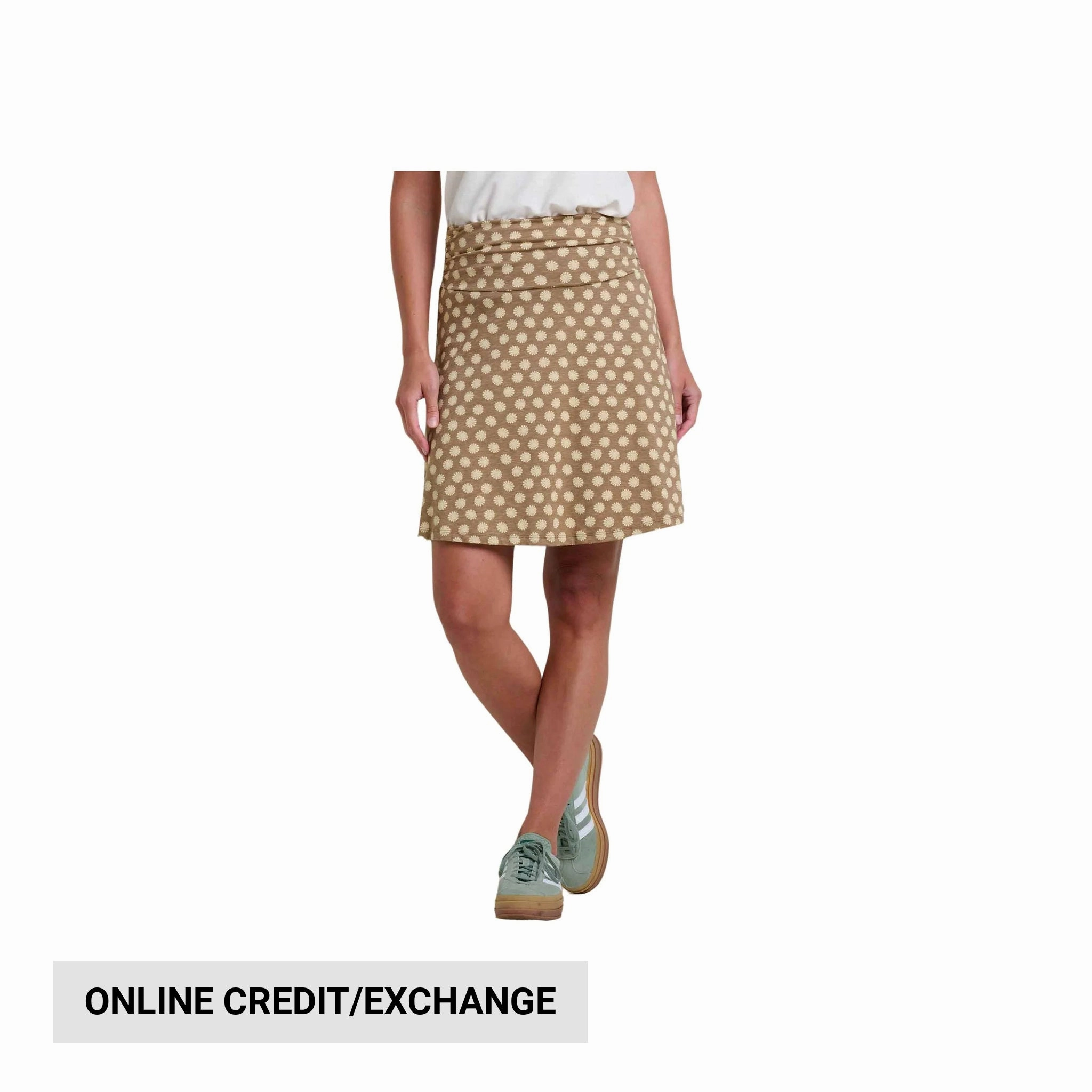 Travel Ready Must Have Feature Toad & Co Women's Chaka Skirt - Honey Brown Floral