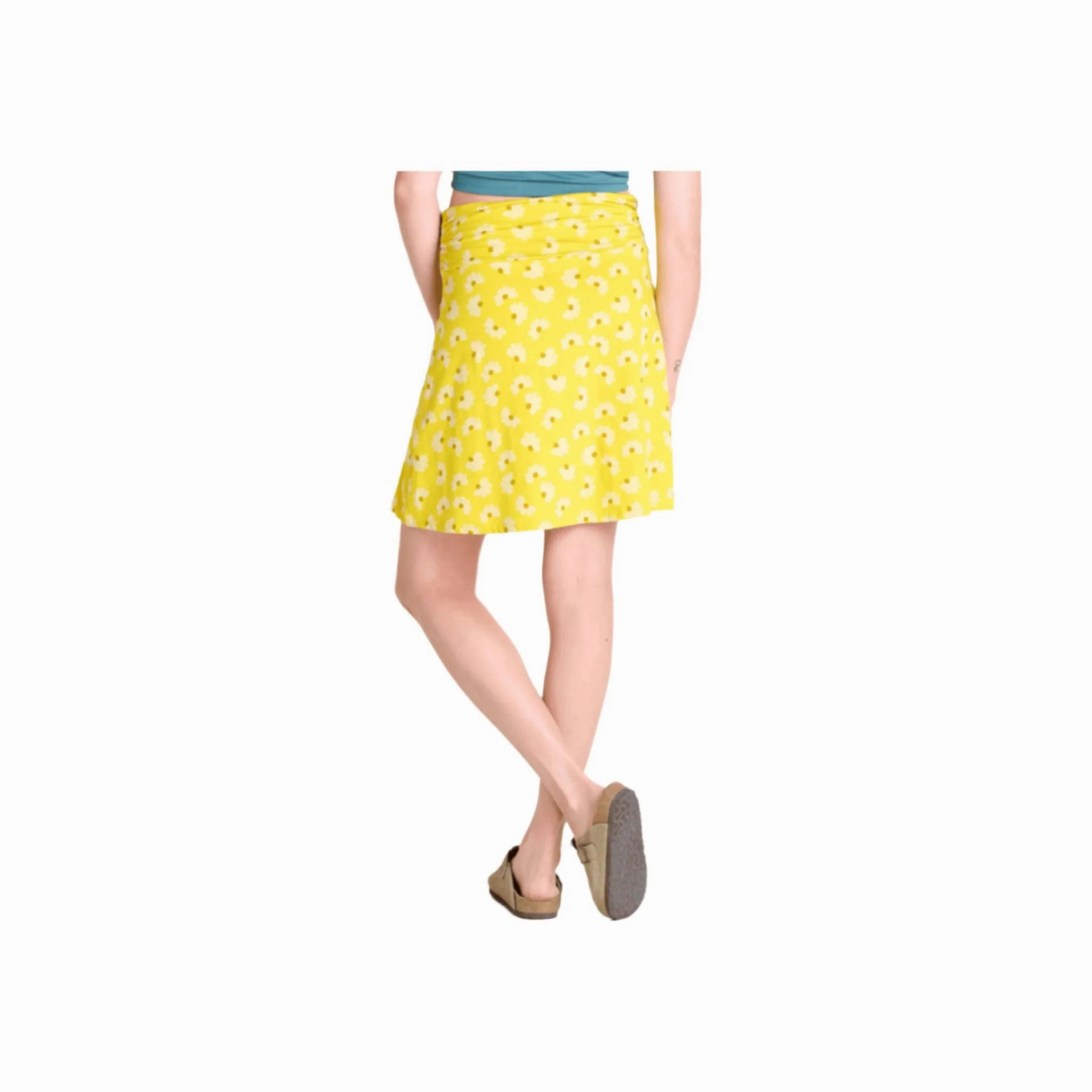 Toad & Co Women's Chaka Skirt - Sulphur Half Daisy Pull On Style