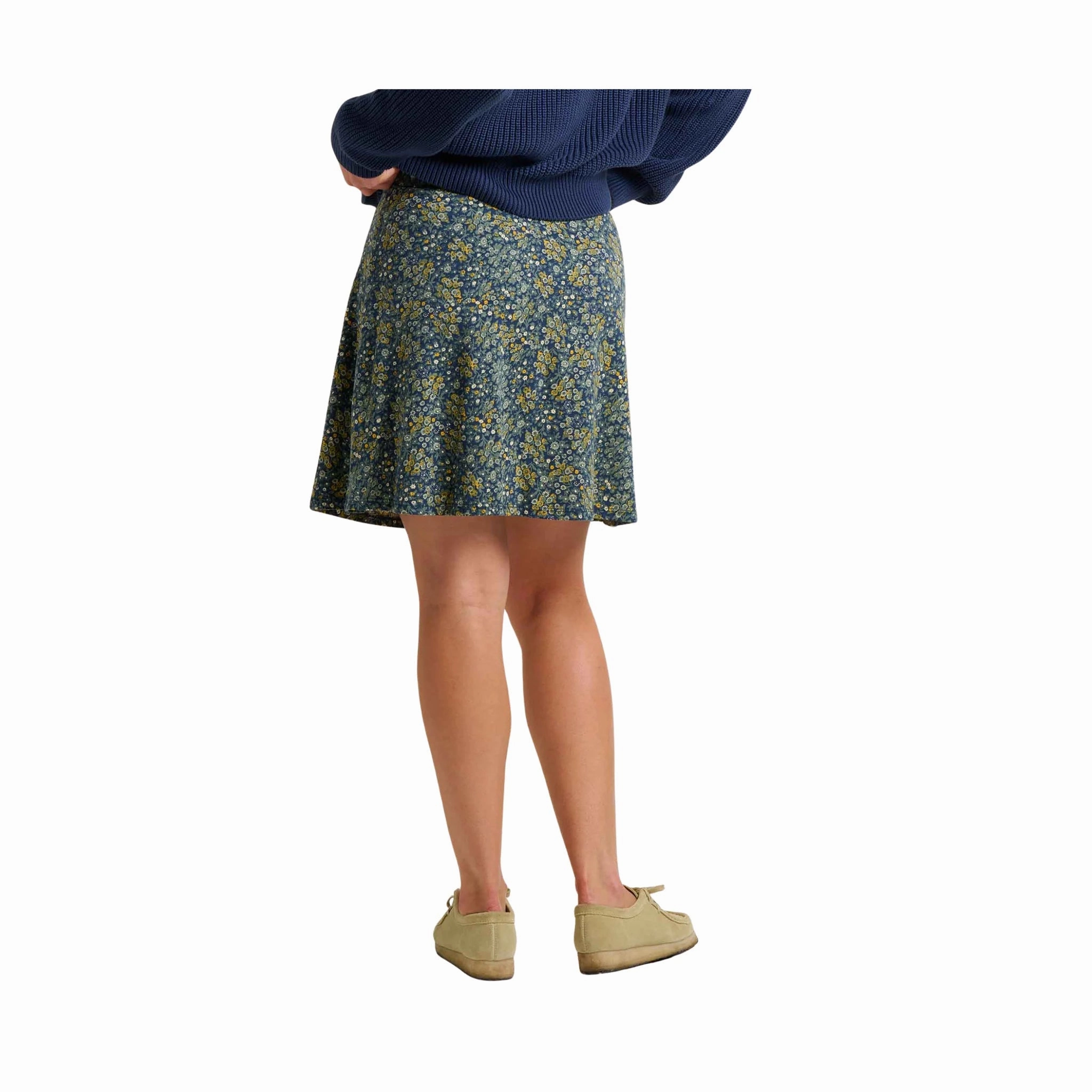 Simple Comfort Toad & Co Women's Chaka Skirt - True Navy Retro Print