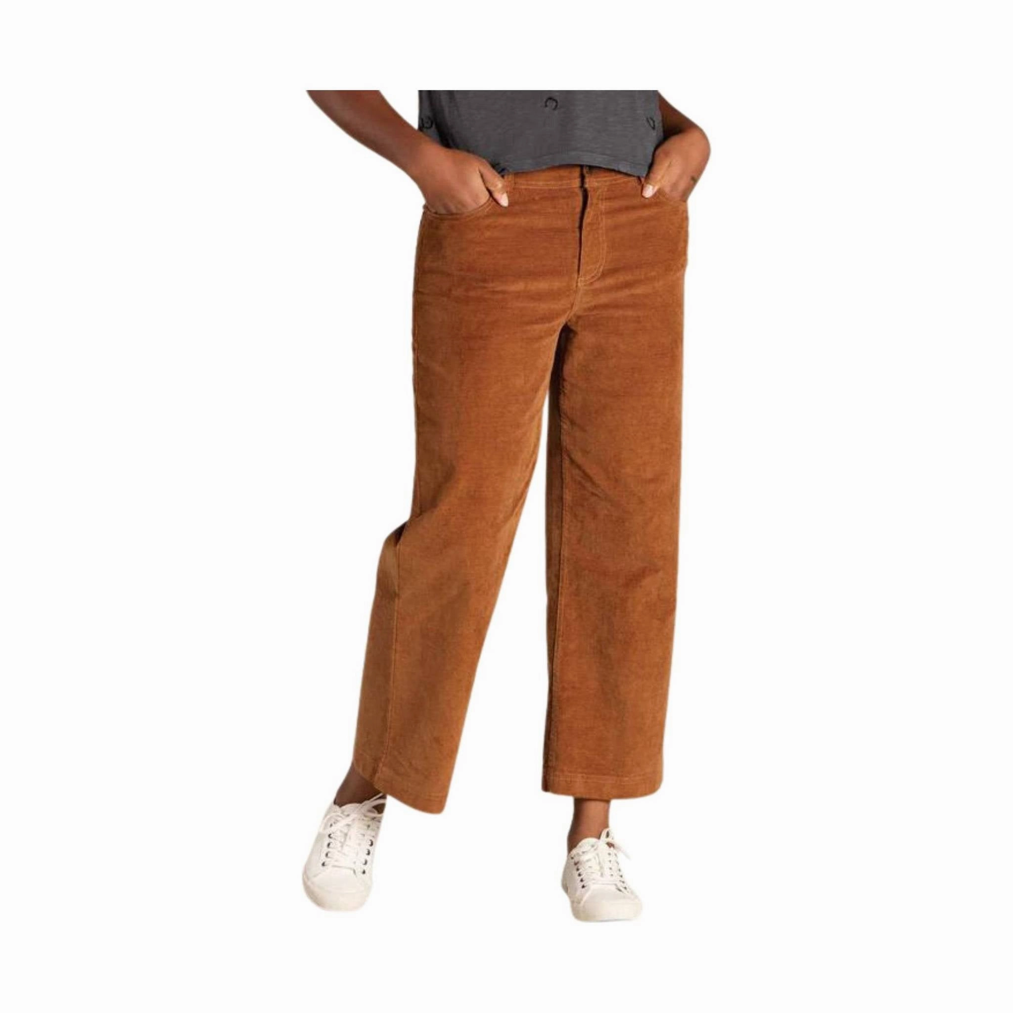 Casual Performance Wear Toad & Co Women's Karuna Cord Wide Leg Pant - Brown Sugar