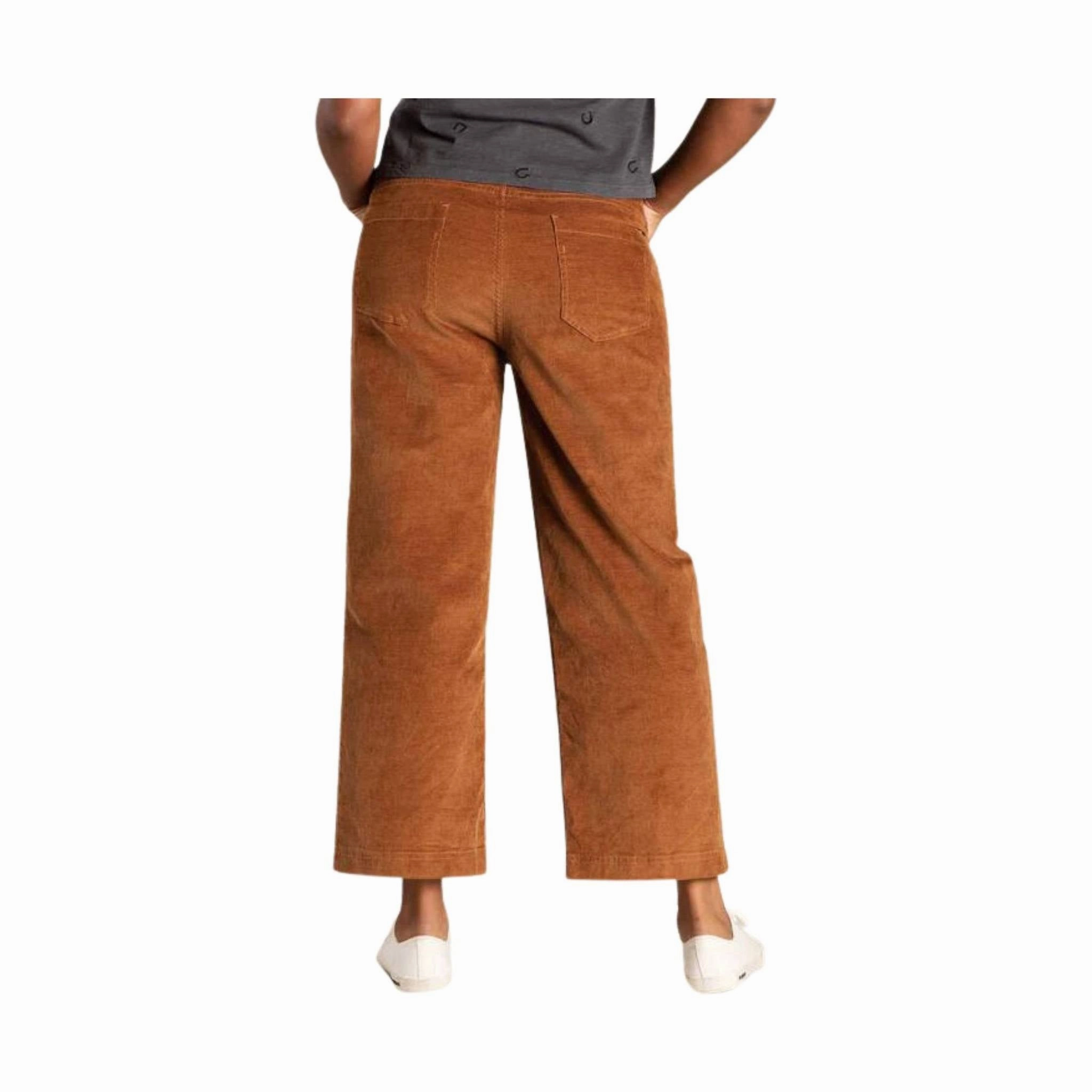 Toad & Co Women's Karuna Cord Wide Leg Pant - Brown Sugar Durable Activewear Form Fitting