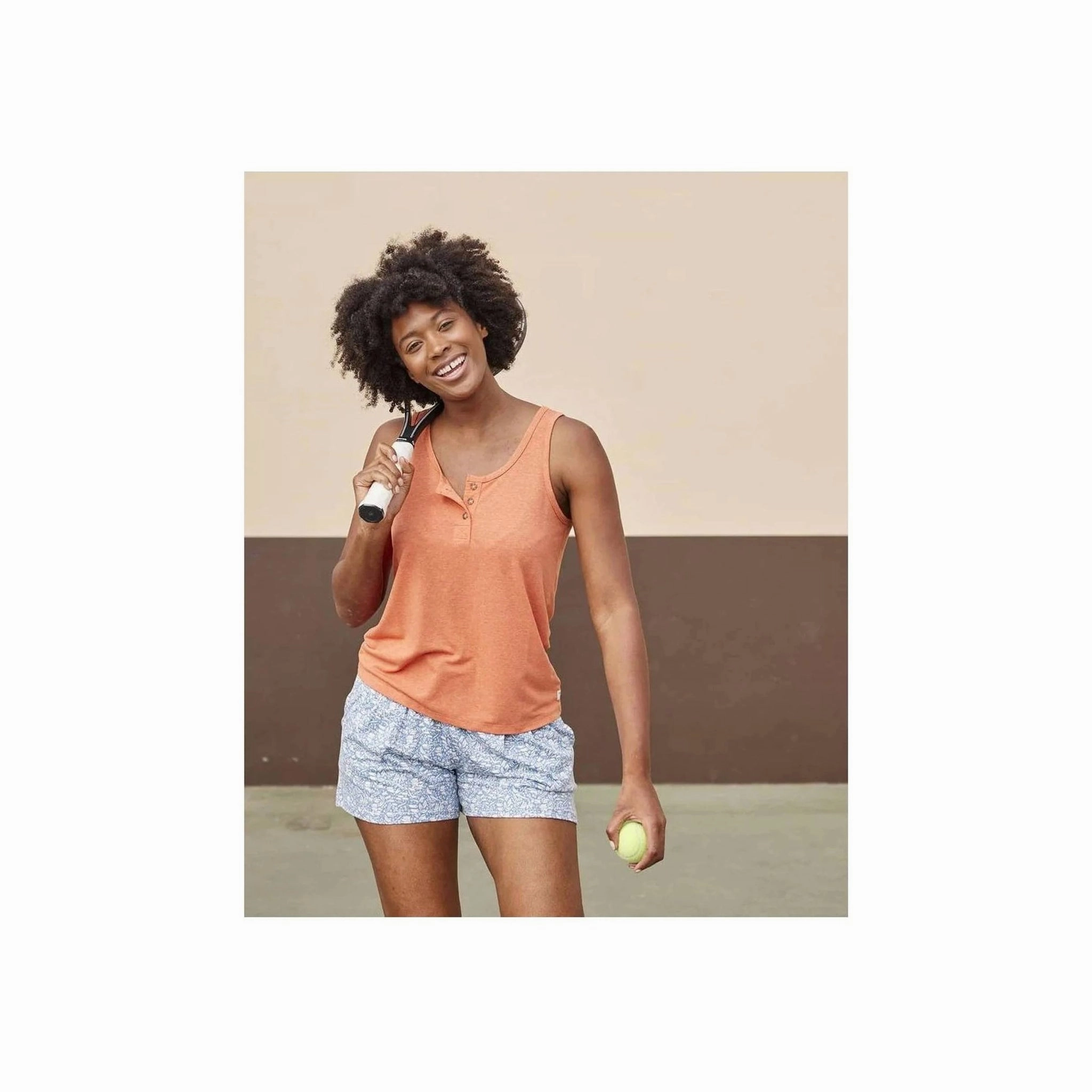 Toad & Co Women's Piru Henley Tank - Dreamsicle QuickRelease