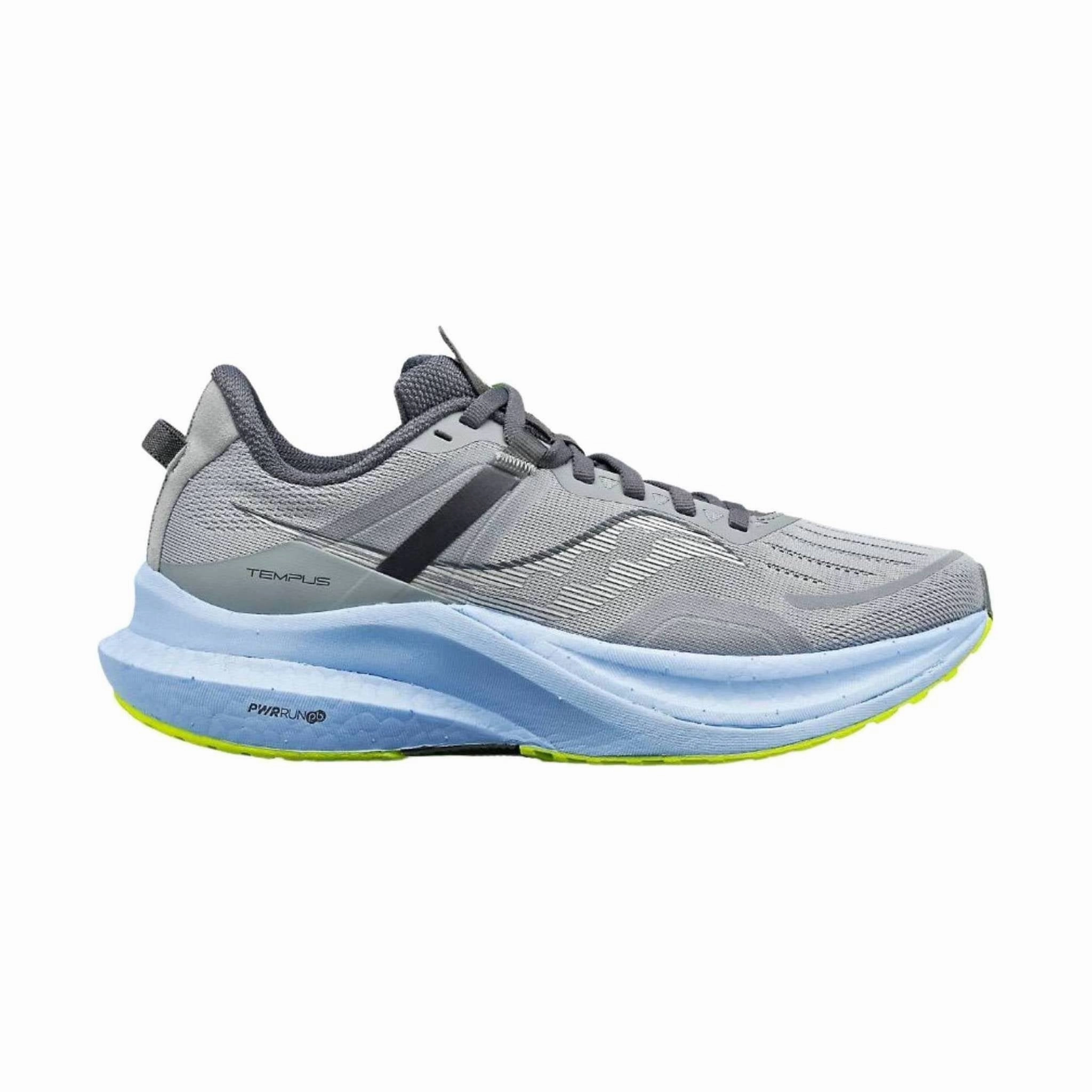 Saucony Women's Tempus Running Shoe - Fossil/Ether Contoured Heel Cup