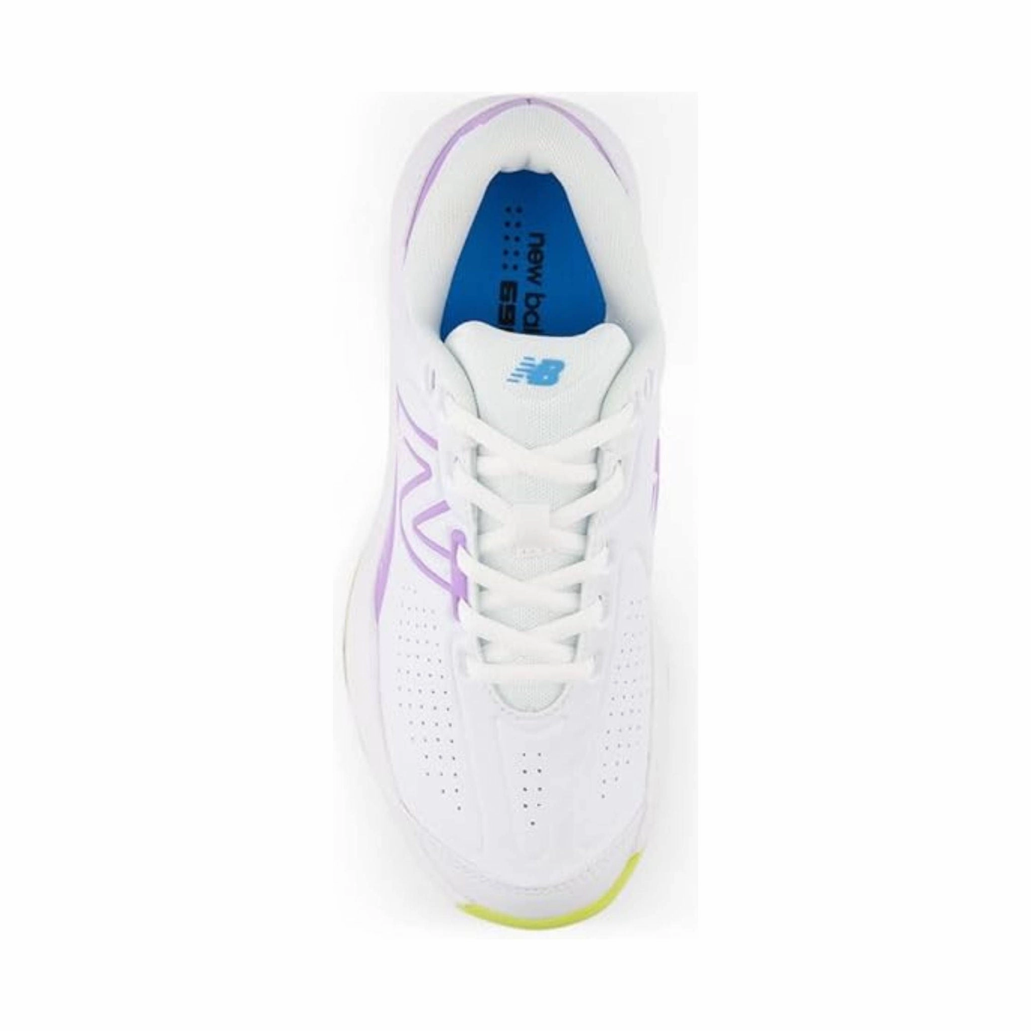 Waterproof Seams New Balance Women's 696v5 Court Tennis Shoes - White/Purple Fade