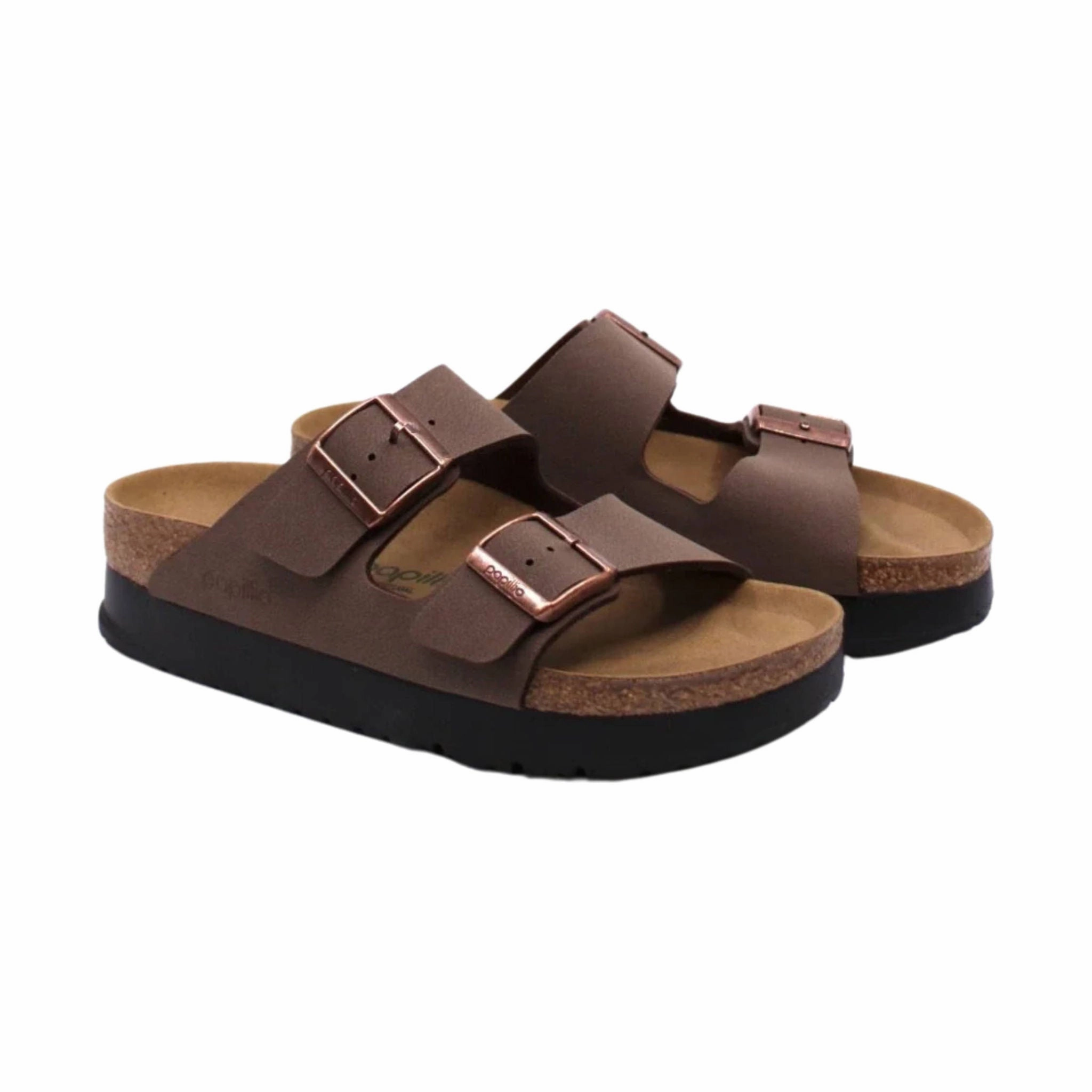 Birkenstock Papillio Arizona Platform Vegan Sandal - Mocha Water Play No Tightness