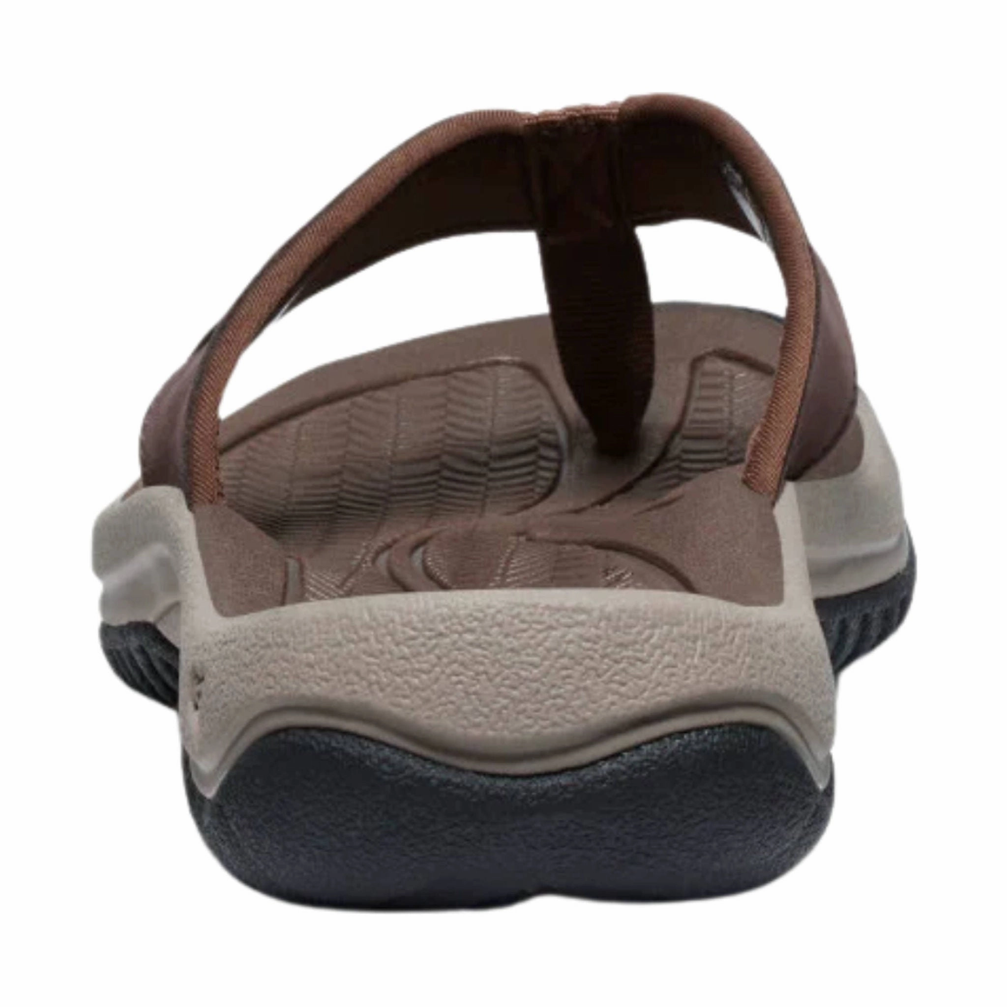 KEEN Men's Kona Leather Flip Flop - Java/Dark Earth Chill Gear
