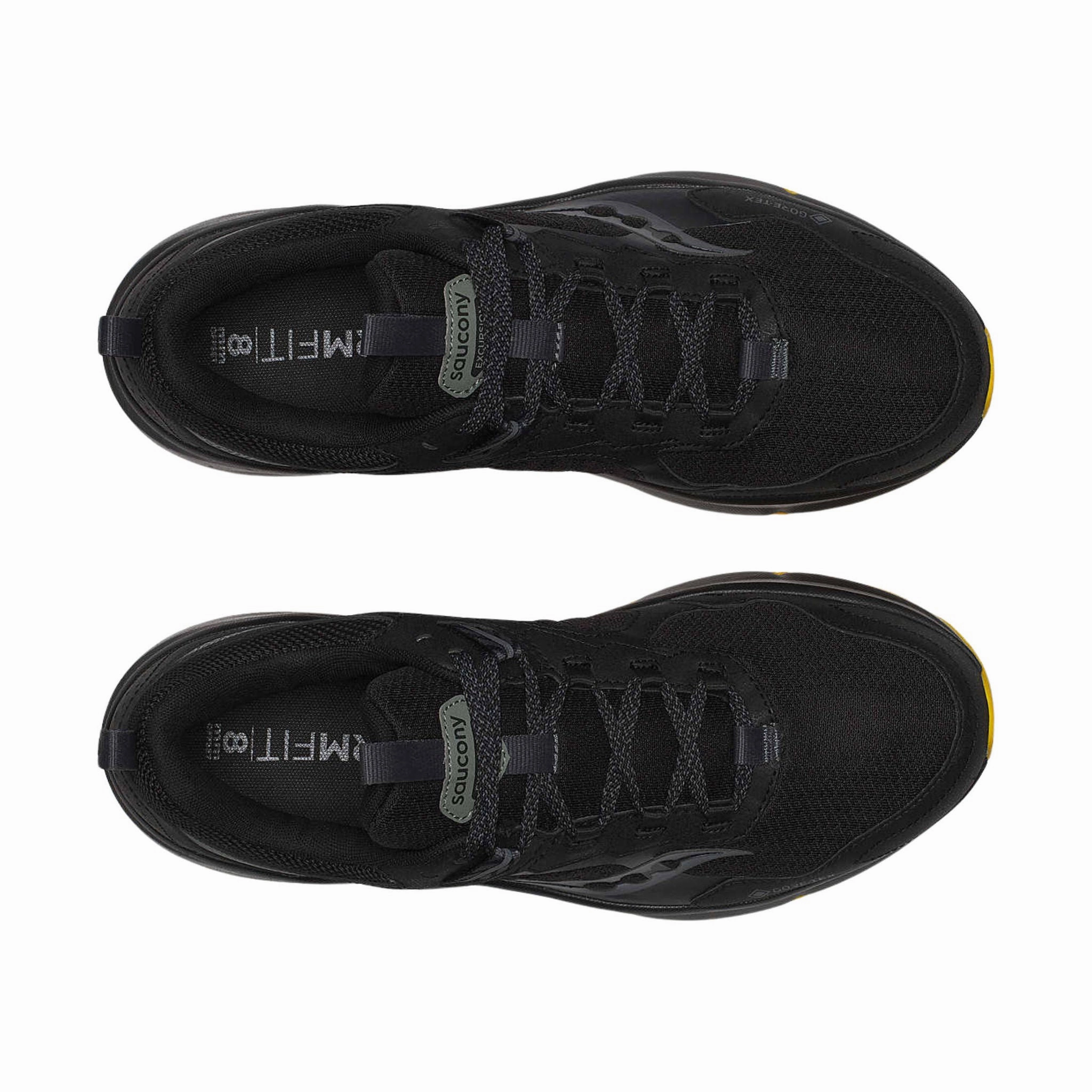 Saucony Men's Excursion TR17 GTX Trail Shoes - Black/Oak Smooth ride Orthopedic Footbed Technology