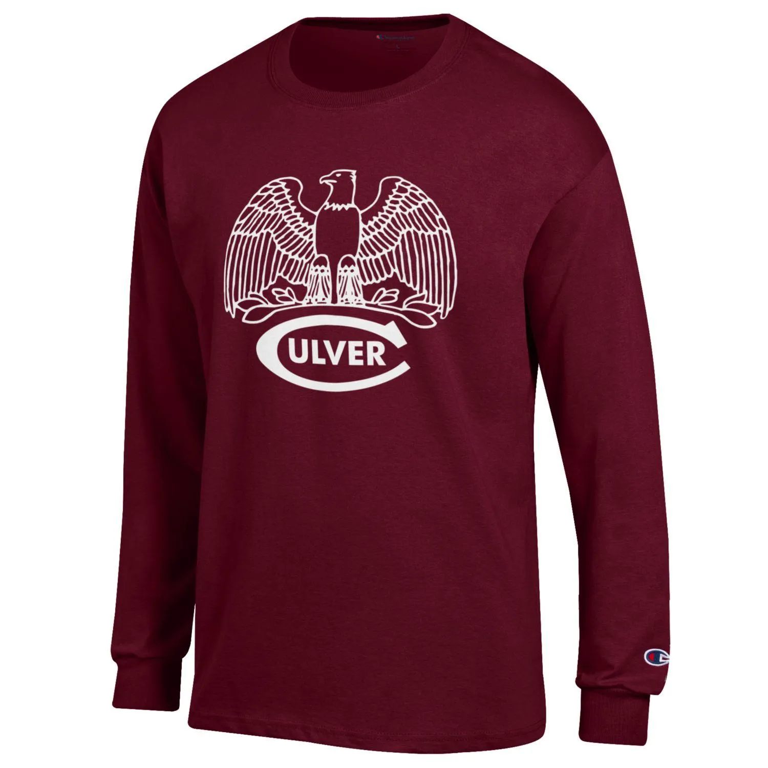 Stretch performance Champion Classic Eagle Jersey Long Sleeve Tee - Maroon