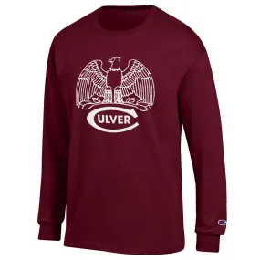 Daily Style Trend Champion Classic Eagle Jersey Long Sleeve Tee - Maroon