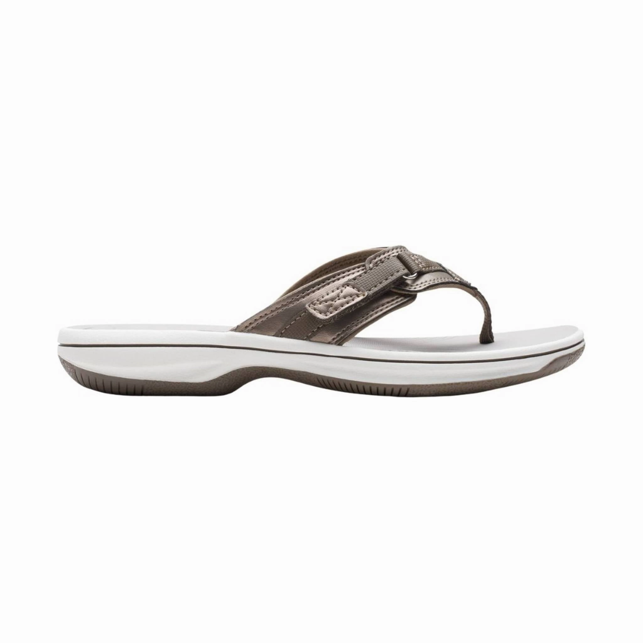Clarks Women's Breeze Sea - Pewter Foot Freedom Slide Ease