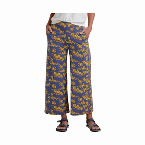 Outdoor Friendly Compact Packability Toad & Co Women's Chaka Pull On Pant - Blue Shadow Daisy