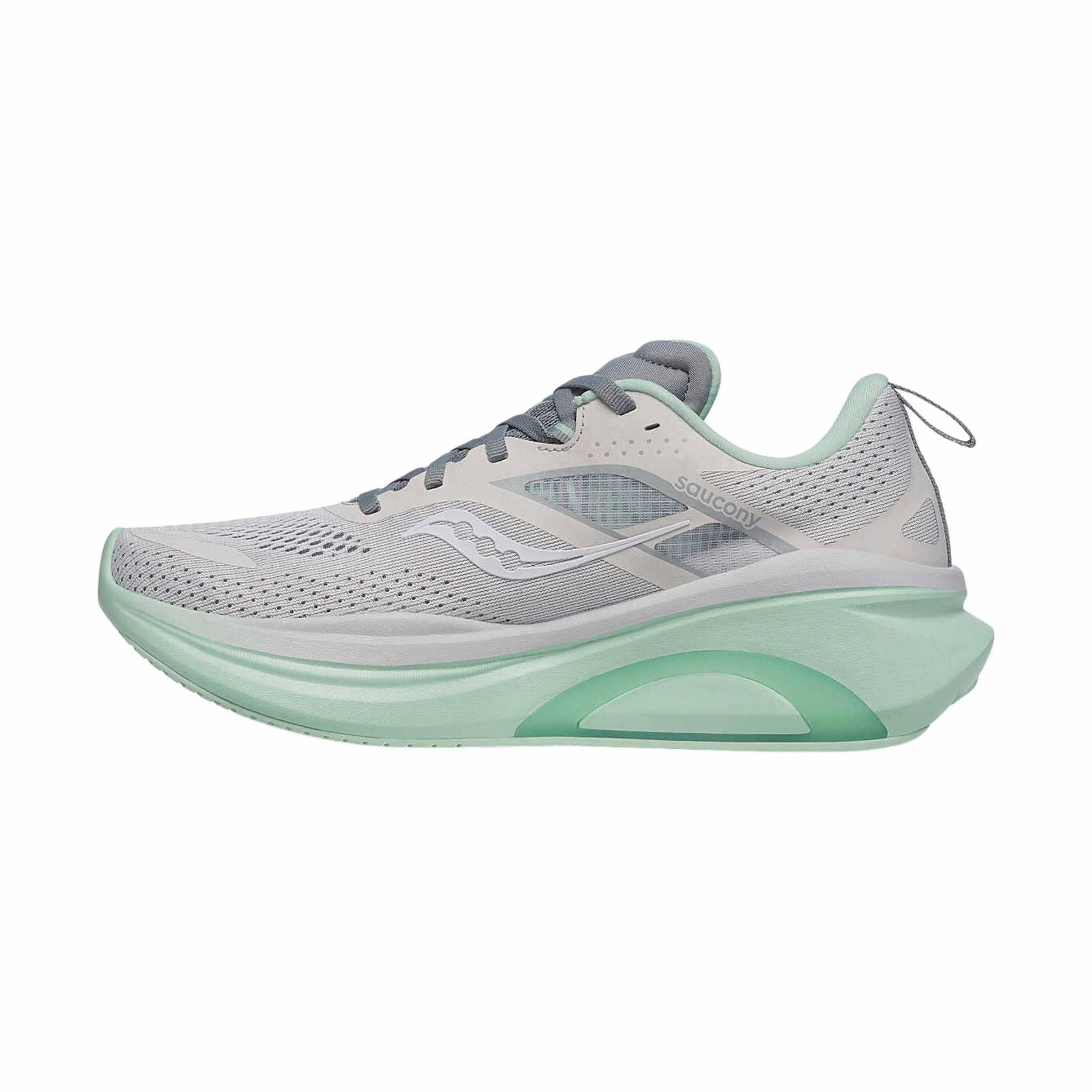 Advanced Traction Pattern Ready Anywhere Saucony Women's Omni 22 Running Shoes - Fog/Jade