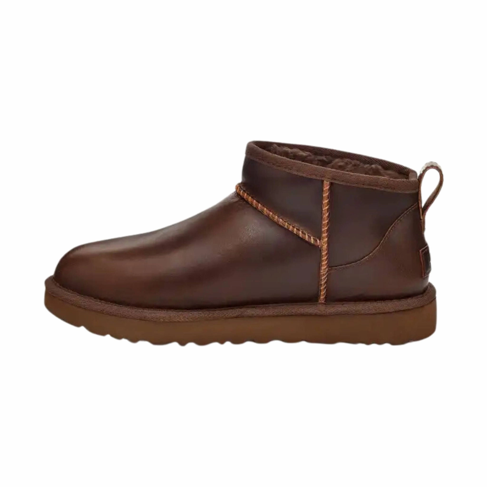 Classic Appearance Rollbar Stability UGG Women's Classic Ultra Mini Leather Regen Boots - Ironwood