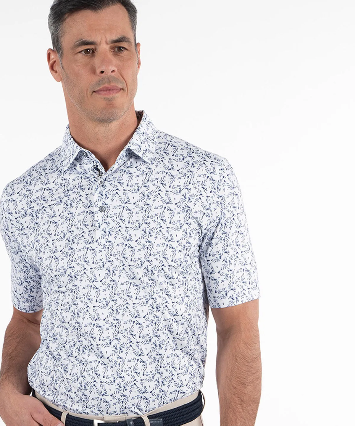 Performance Trajectory Print Polo Breathable Design