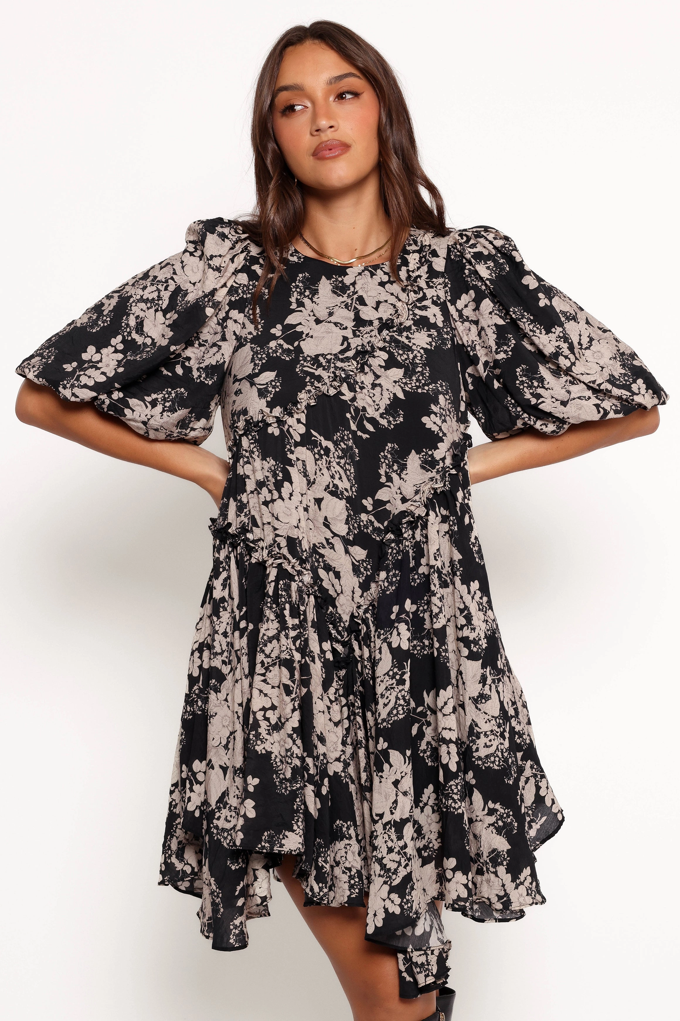 Zinta Mini Dress - Floral Print Moment Soft