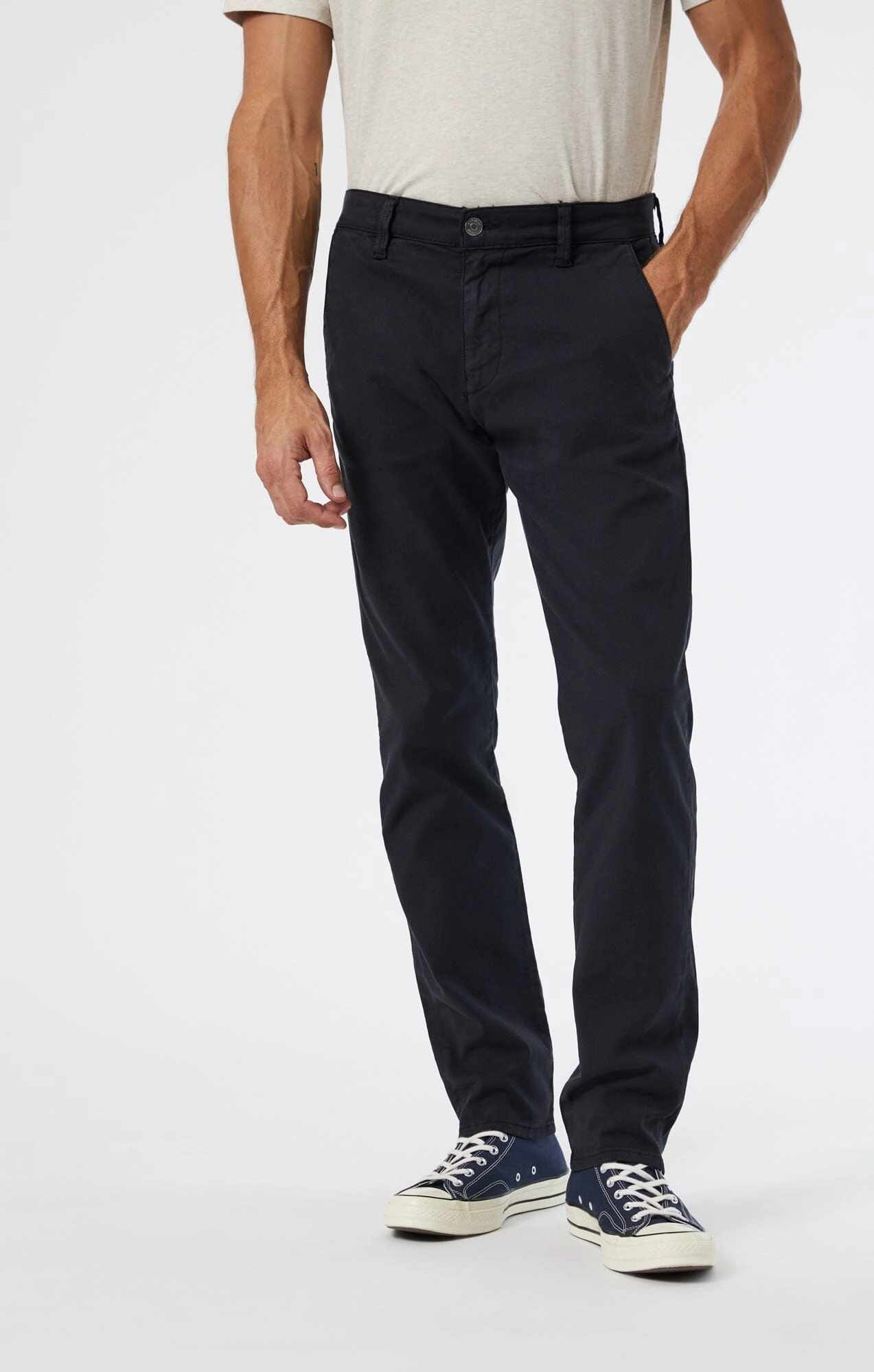 Outdoor Lifestyle Comfy Waistband MILTON SLIM STRAIGHT CHINO IN DEEP NAVY LUXE TWILL