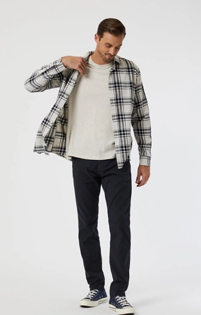 MILTON SLIM STRAIGHT CHINO IN DEEP NAVY LUXE TWILL ElasticWaistband WaterRepellent